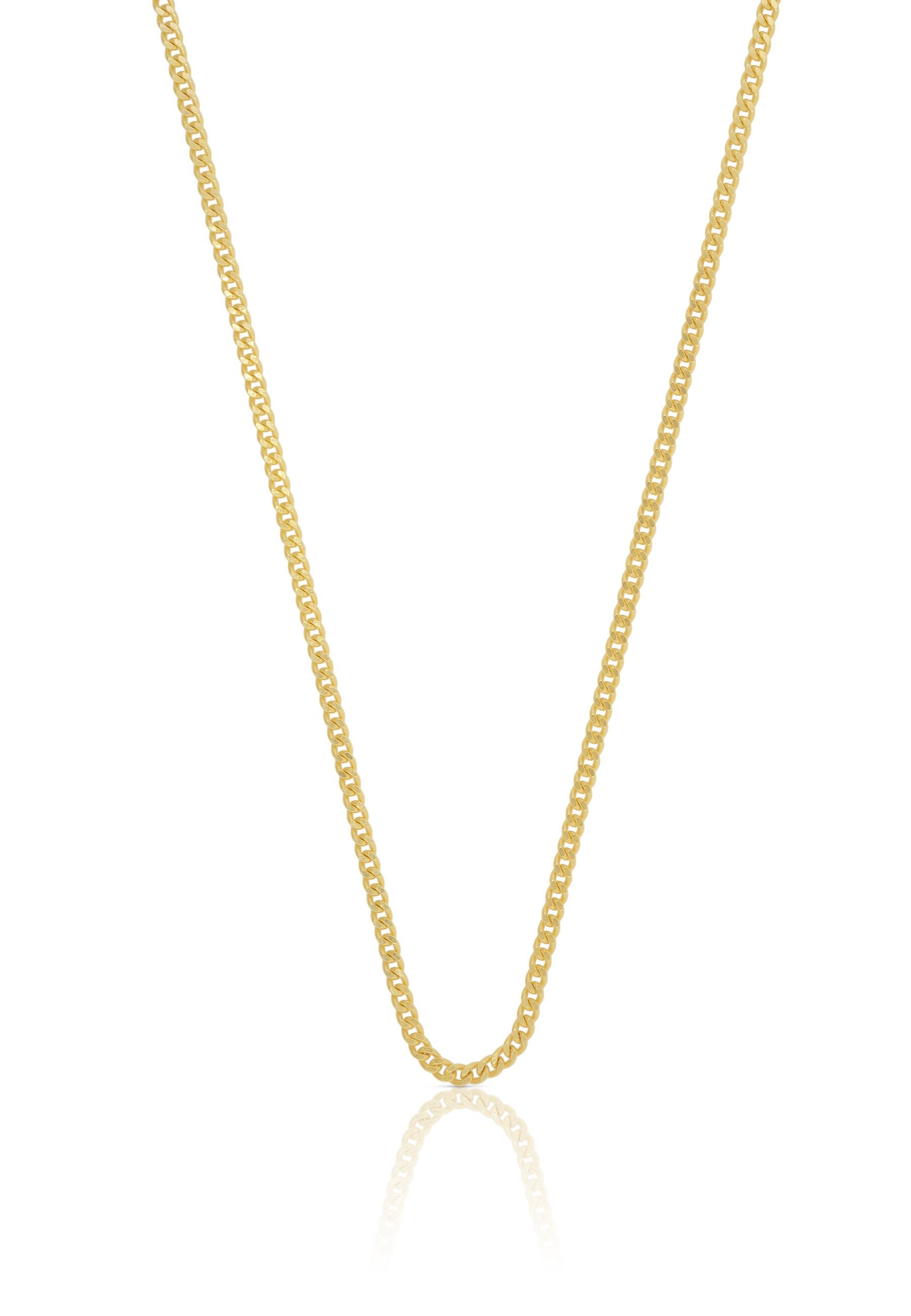 MUAU Schmuck Collier Panzer Gelbgold 585, 1.7mm, 60cm
