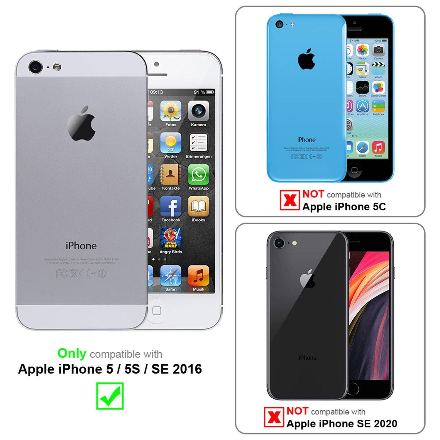 Cadorabo Hülle für Apple iPhone 5 / 5S / SE 2016 TPU Silikon Liquid