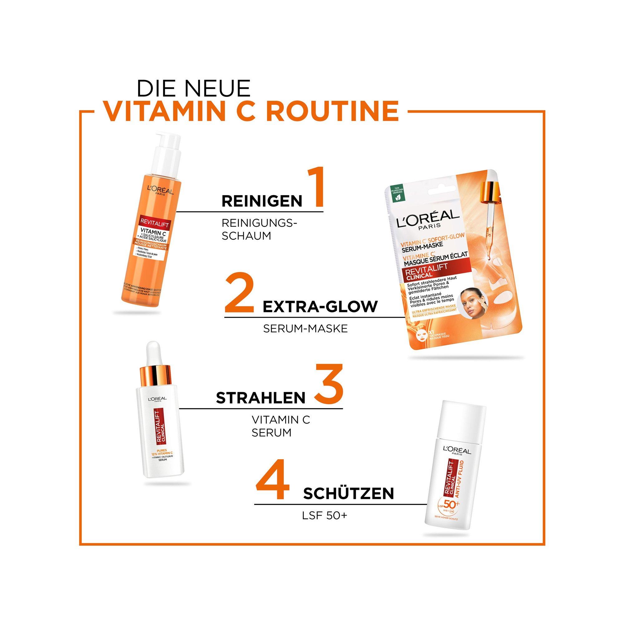 L'Oréal Paris Revitalift Clinical Vitamin C Sofort-Glow Serum-Maske