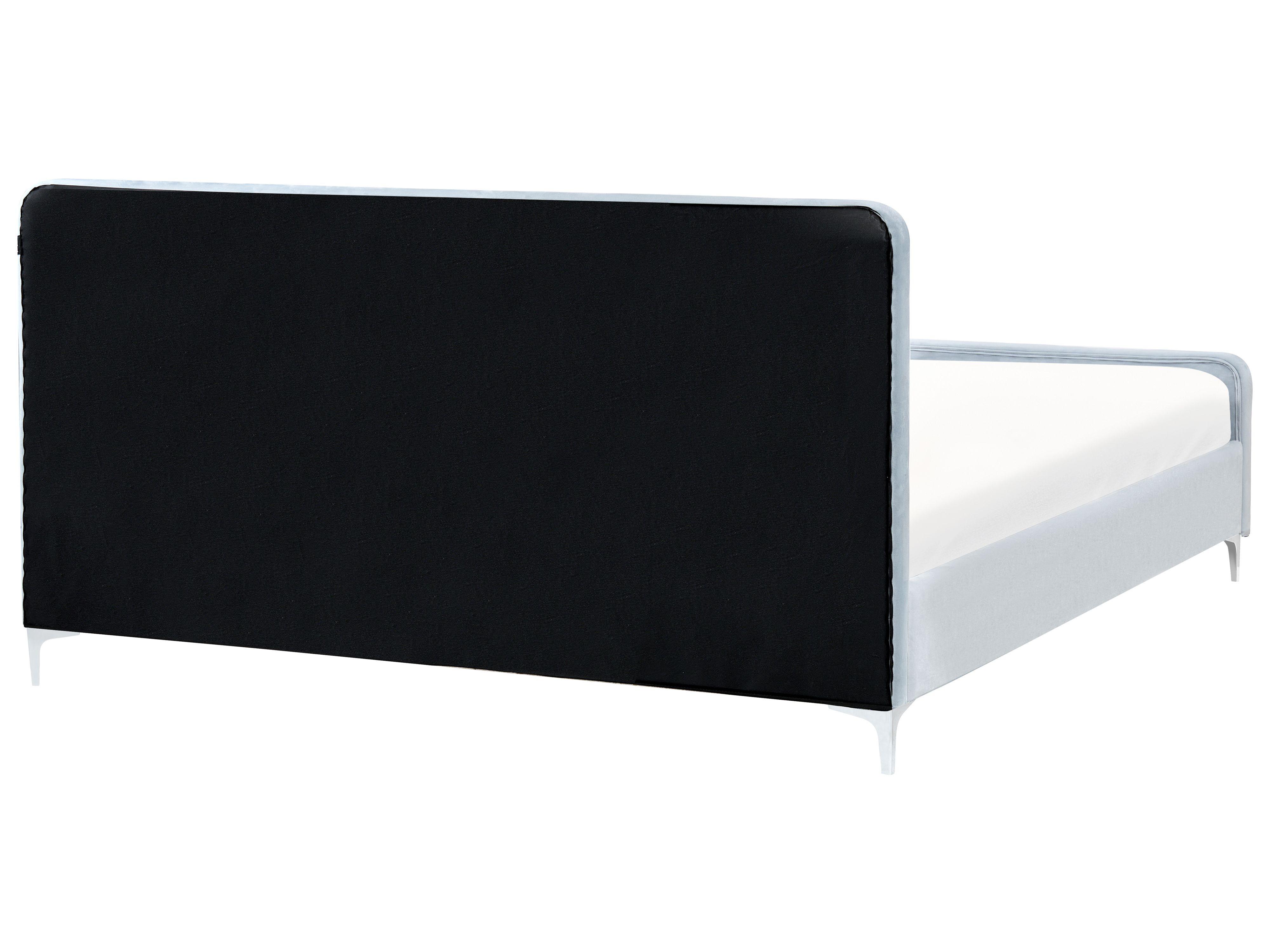 Beliani Bett mit Lattenrost aus Samtstoff Glamourös LUNAN