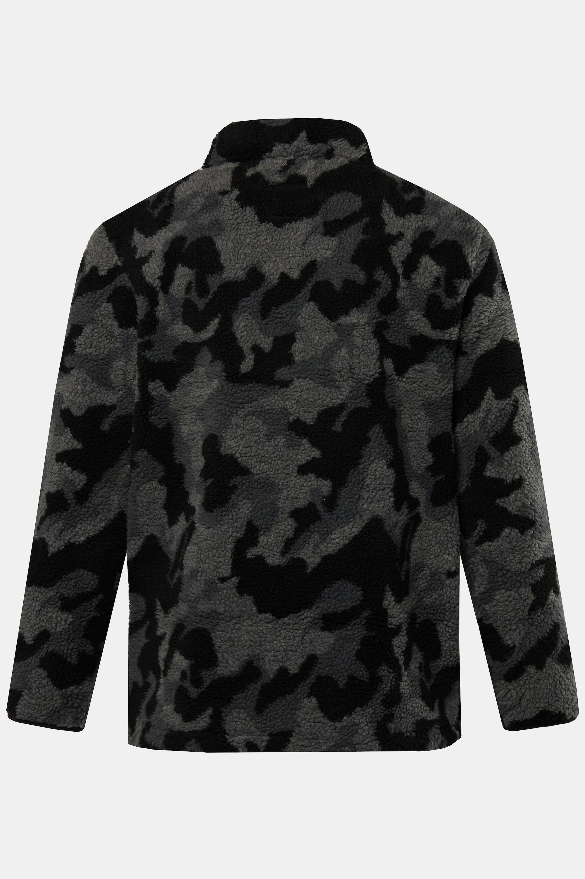 Sthuge Teddyjacke, Camouflage, Stehkragen