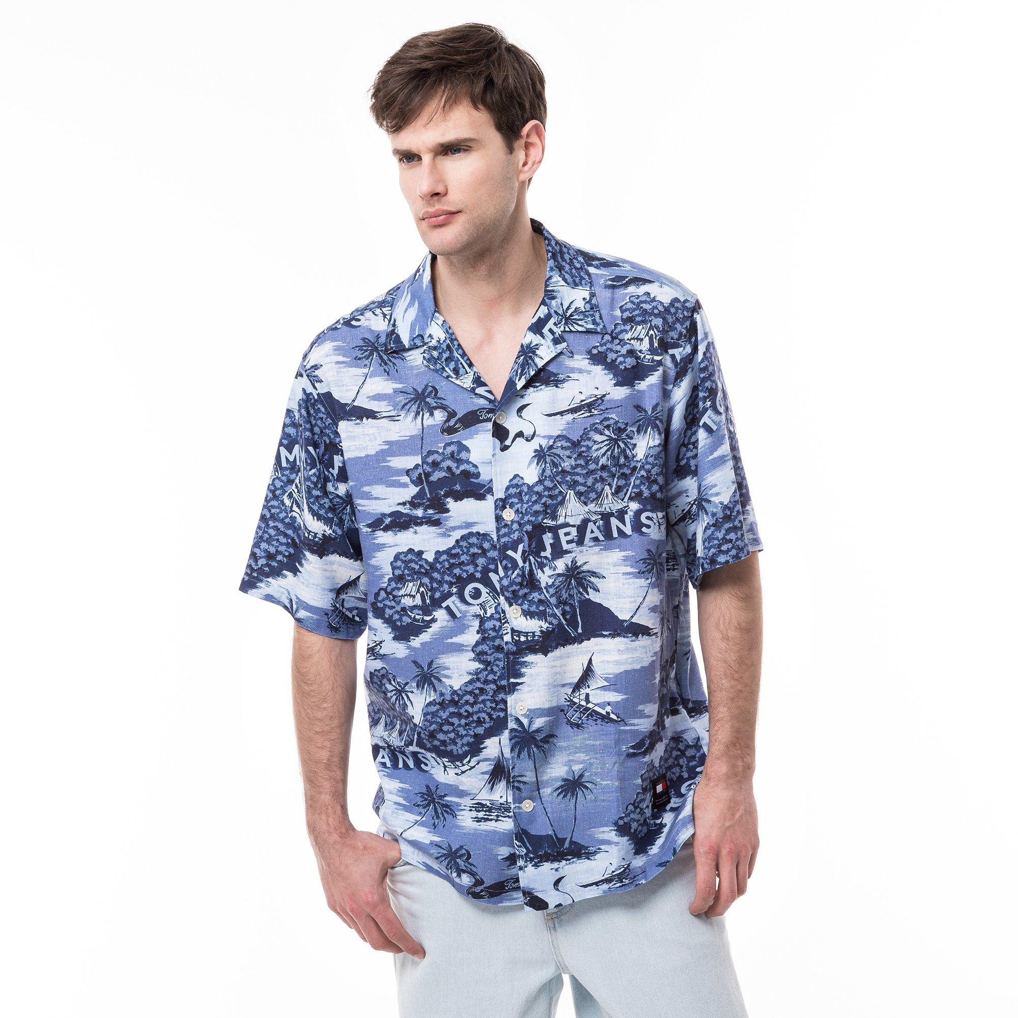 TOMMY JEANS TJM AO Hawaiian Camp Shirt