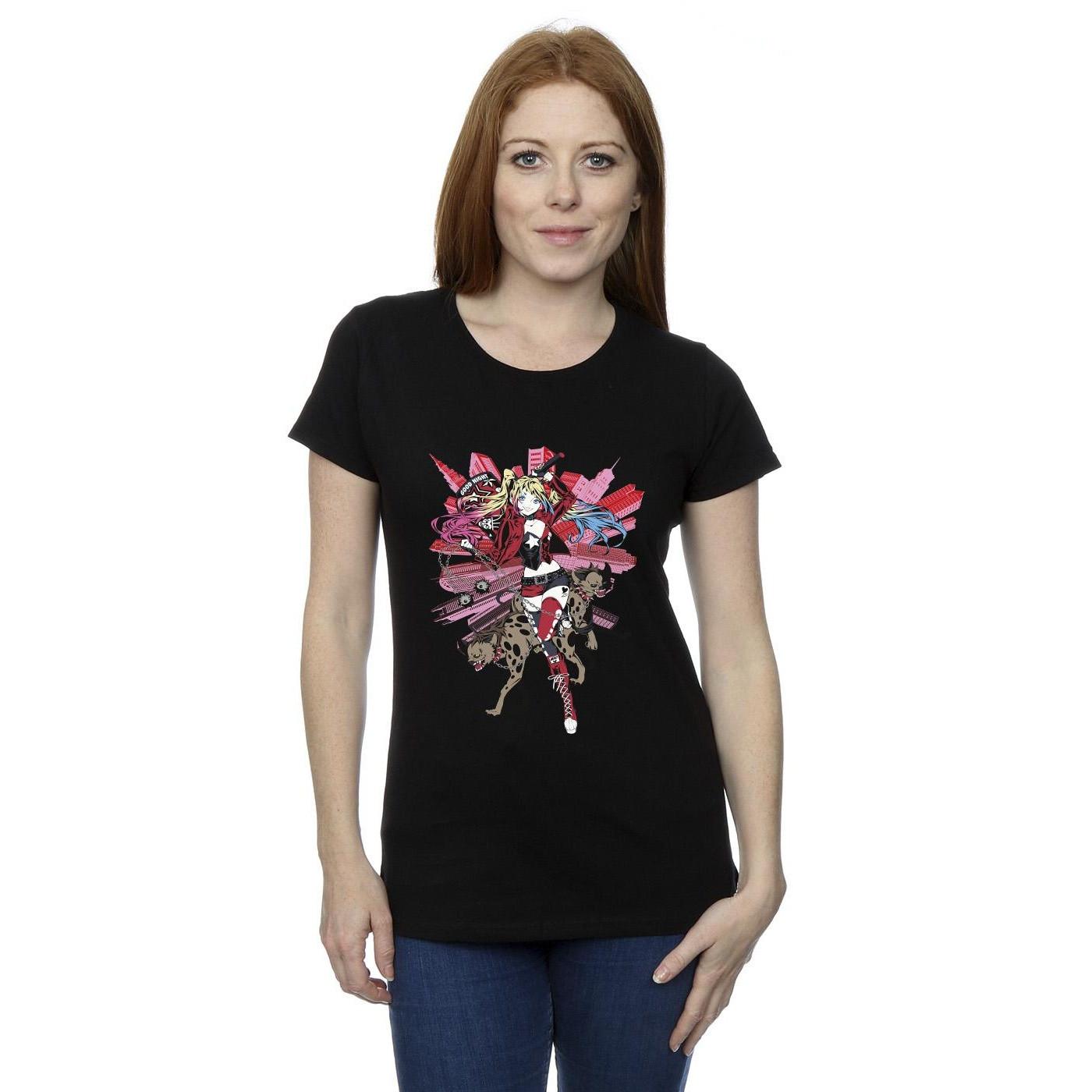 DC COMICS Harley Quinn Cityscape T-Shirt