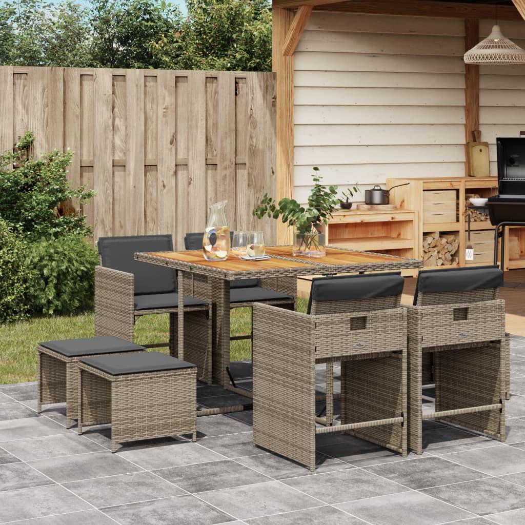 VidaXL Garten essgruppe poly-rattan
