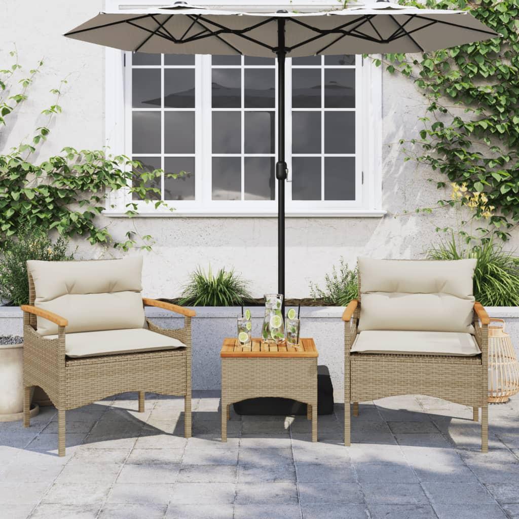 VidaXL Garten sofagarnitur poly-rattan