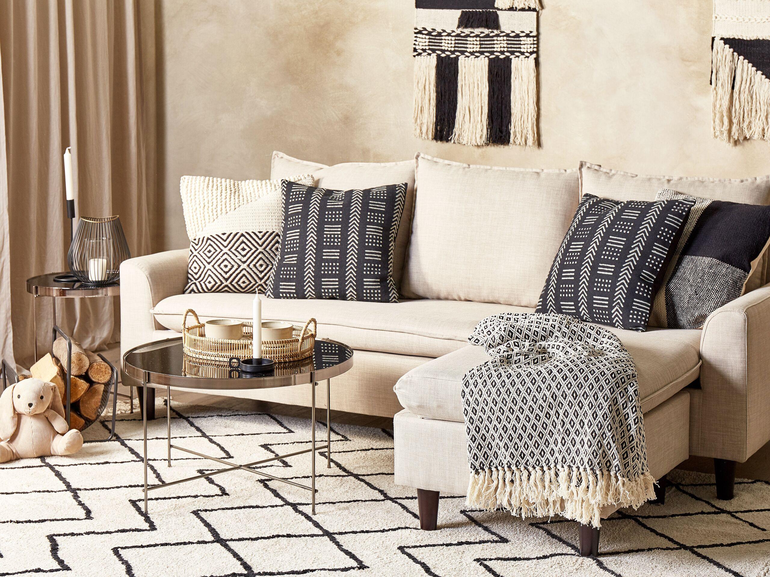 Beliani Dekokissen aus Baumwolle Boho BENZOIN