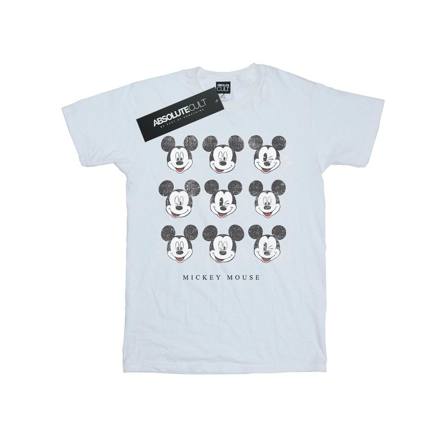 Disney Mickey Mouse Gesichter Print T-Shirt