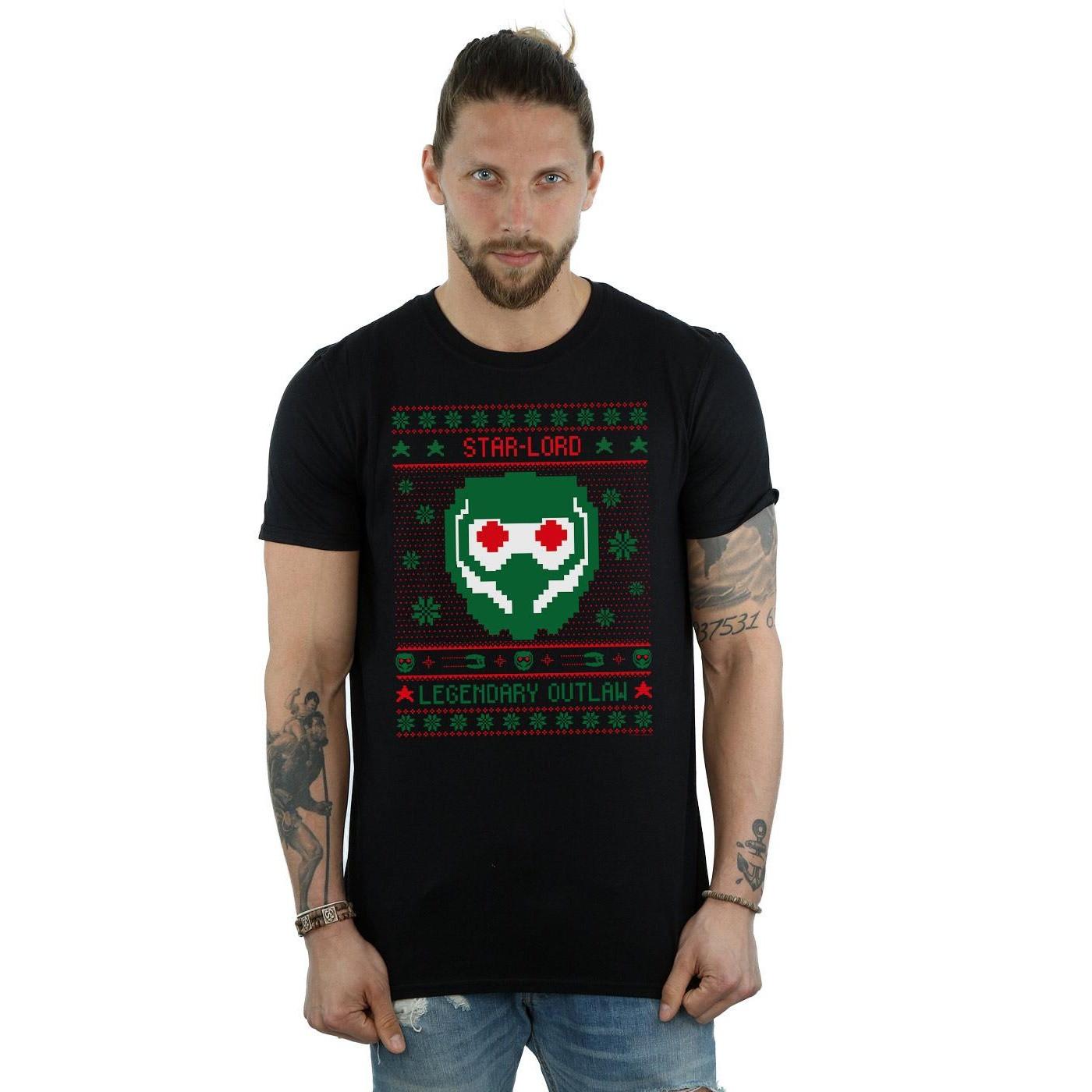MARVEL Guardians Of The Galaxy Vol. 2 Star-Lord Ugly Christmas T-Shirt