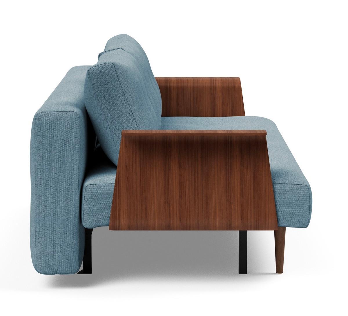 Innovation Living Bettsofa Recast Dark Styletto mit Armlehnen - Soft Indigo
