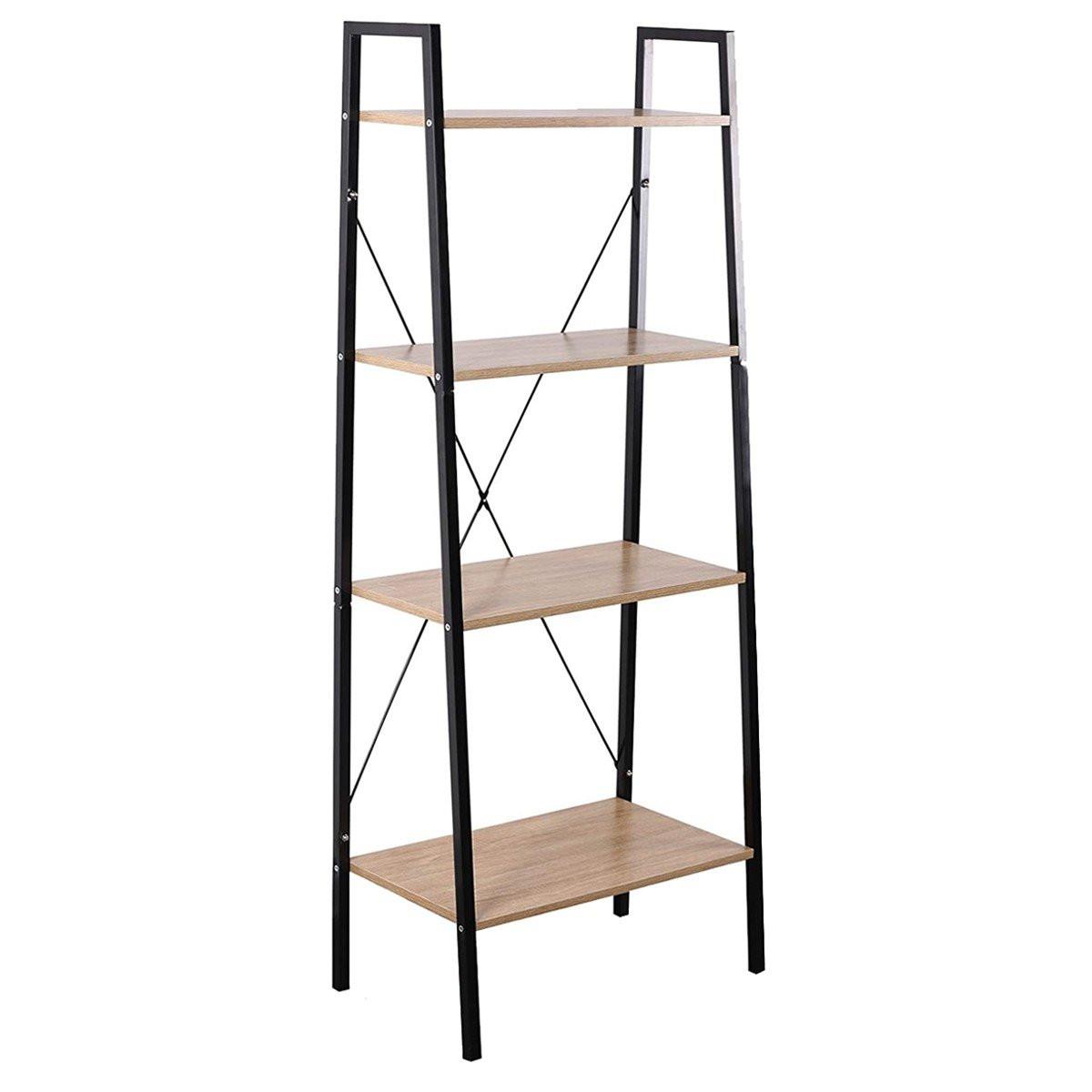 Calicosy Aufbewahrungsregal mit 4 Ebenen im Industrial-Stil - L60 cm