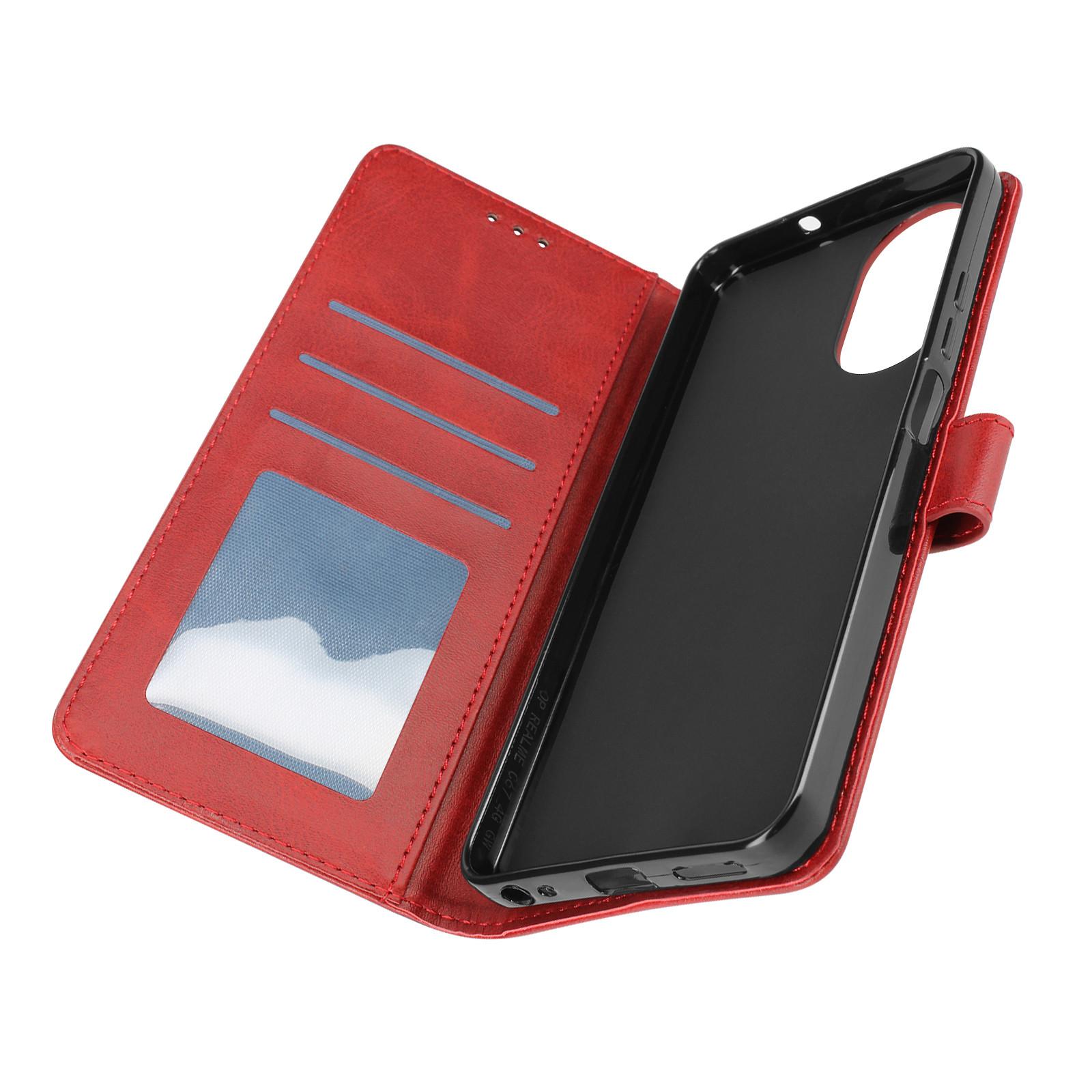 Avizar Klapphülle Realme C67 Dunkelrot