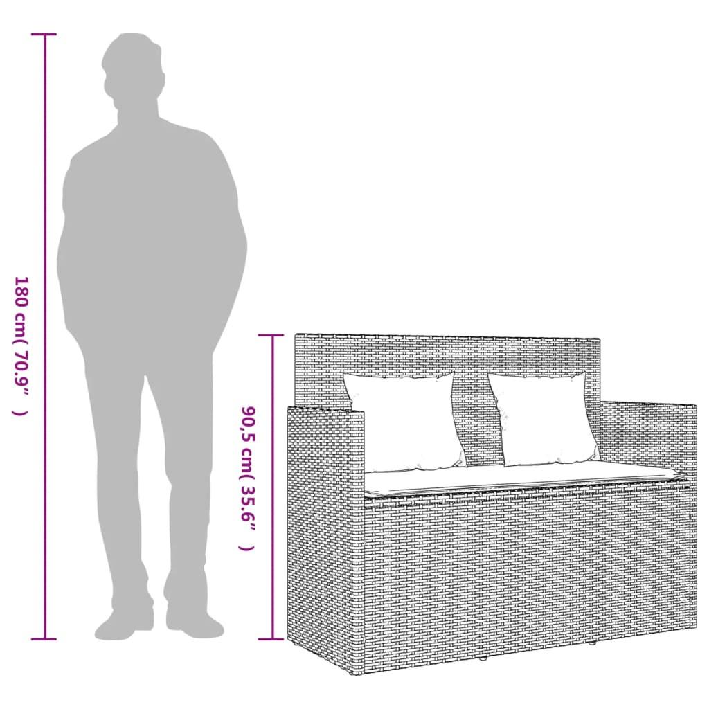 VidaXL Gartenbank poly-rattan