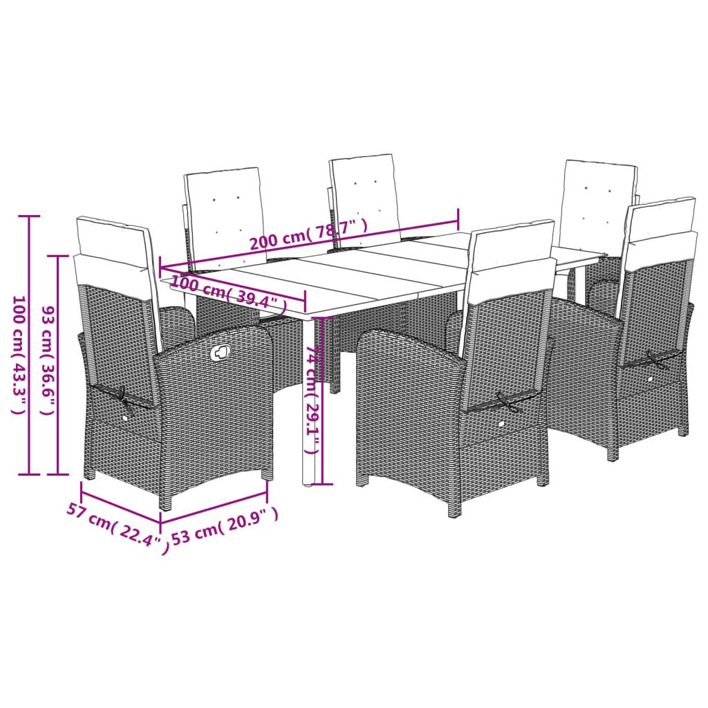 VidaXL Garten essgruppe poly-rattan