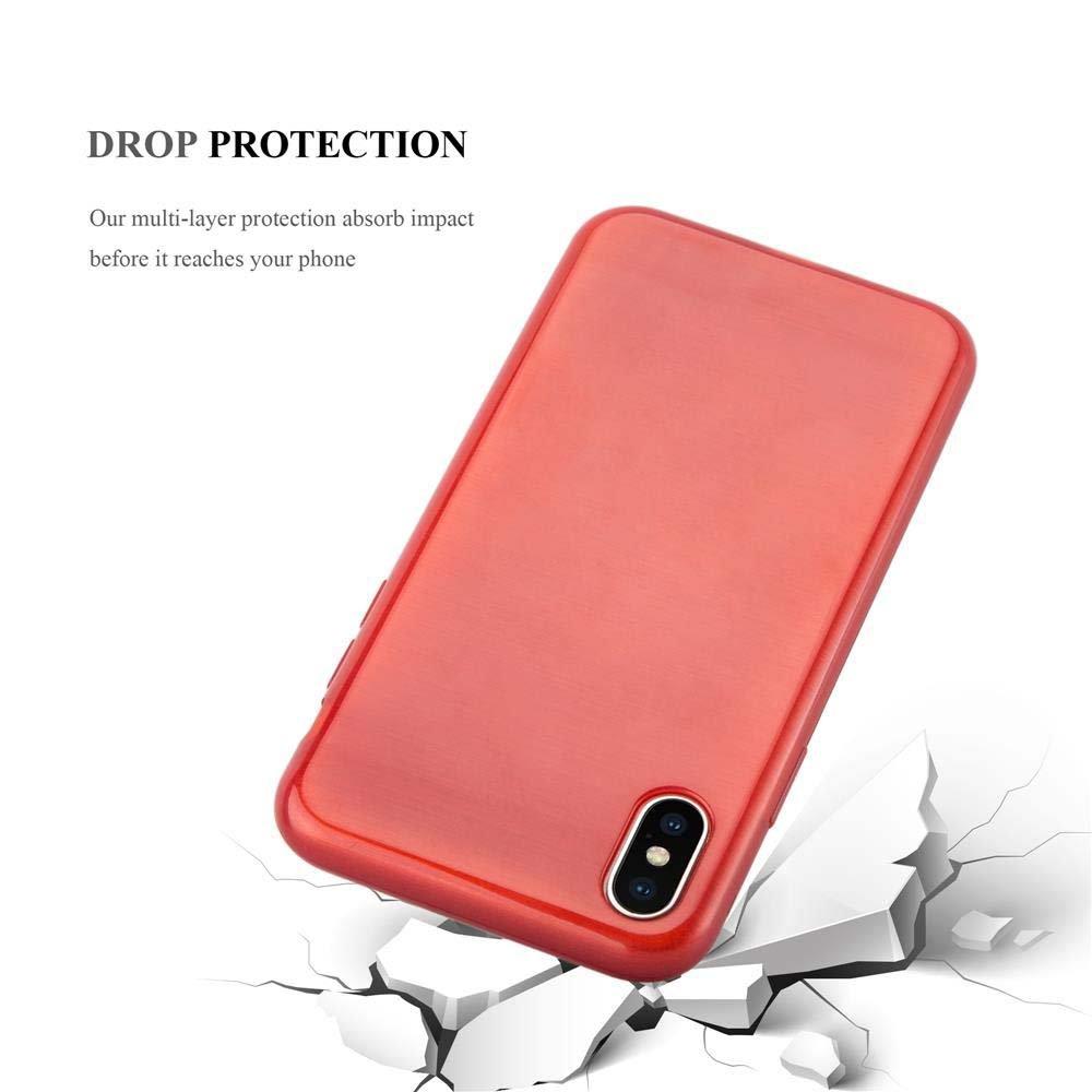Cadorabo Hülle für Apple iPhone X XS TPU Silikon im Brushed Design