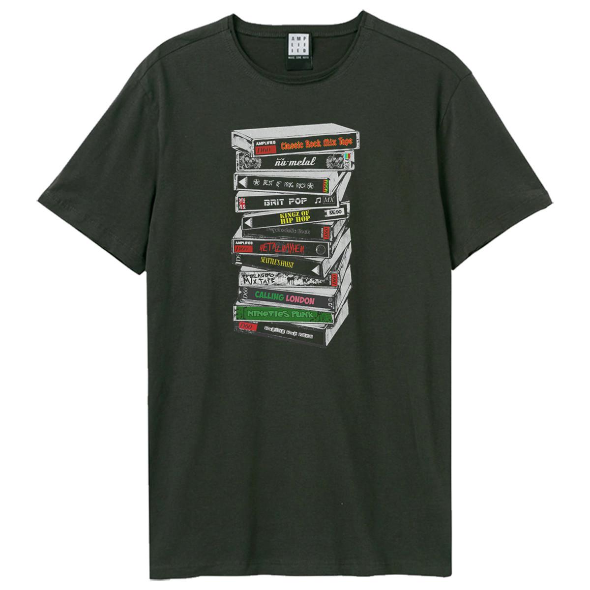 Amplified T-Shirt mit Kassettenstapel-Print
