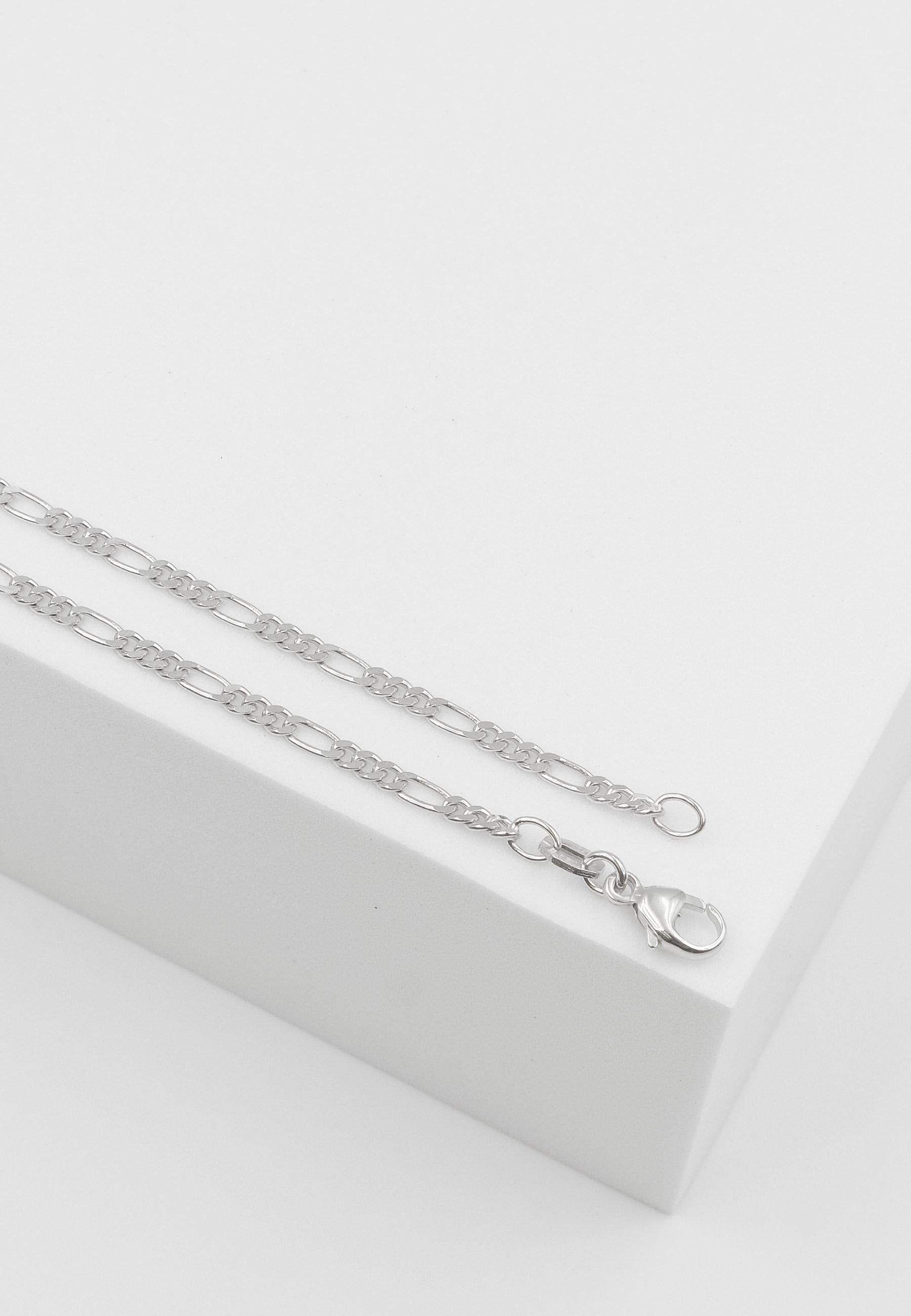 MUAU Schmuck Collier Figaro Weissgold 750, 2.2mm, 45cm