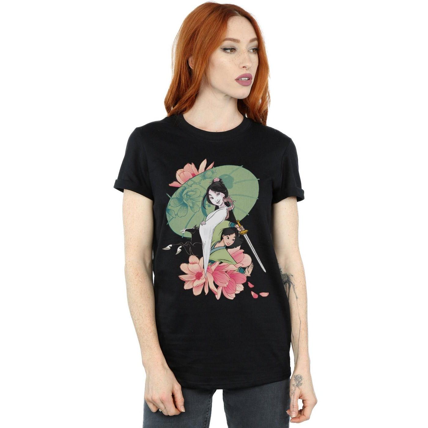 Disney Mulan Blumen Regenschirm T-Shirt
