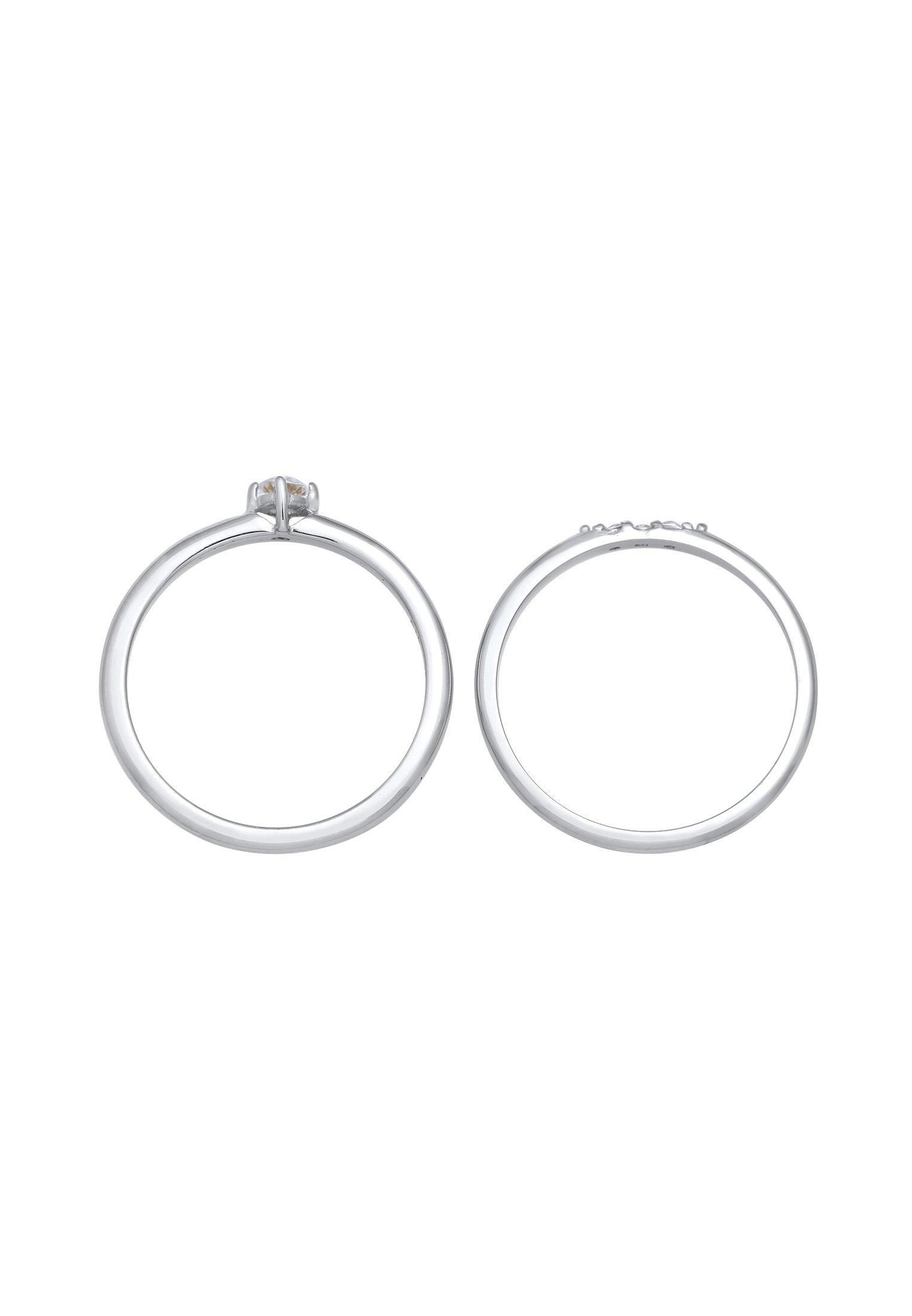 Elli Ring Zirkonia Solitär Trend Set 925 Silber