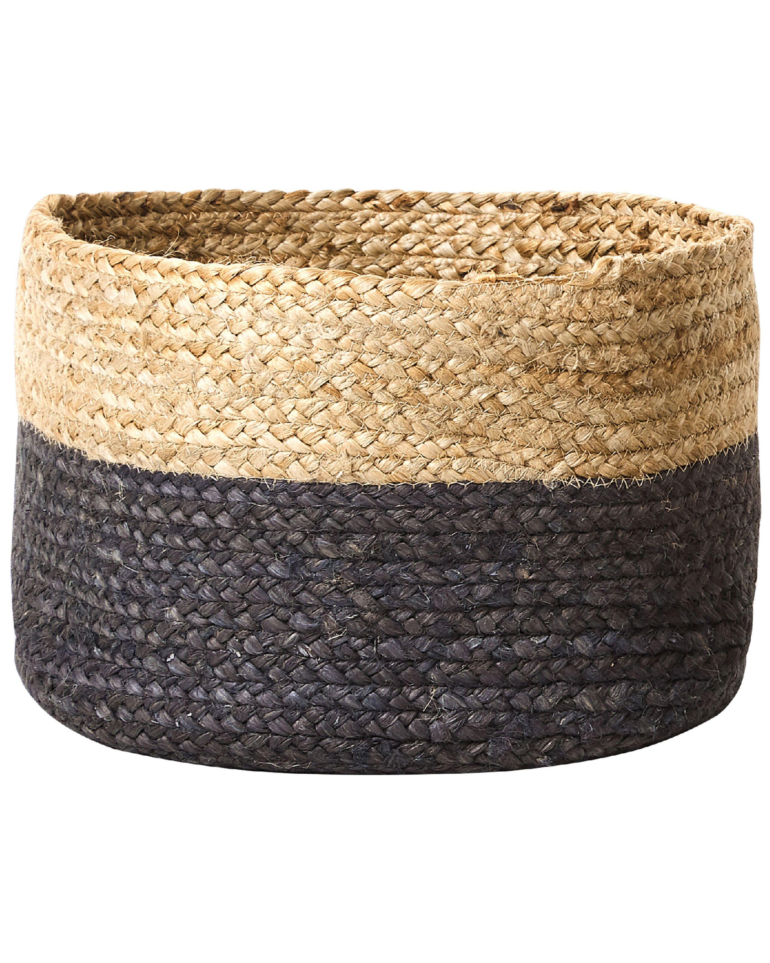 Beliani Aufbewahrungskorb 3er Set aus Jute Boho JABAR