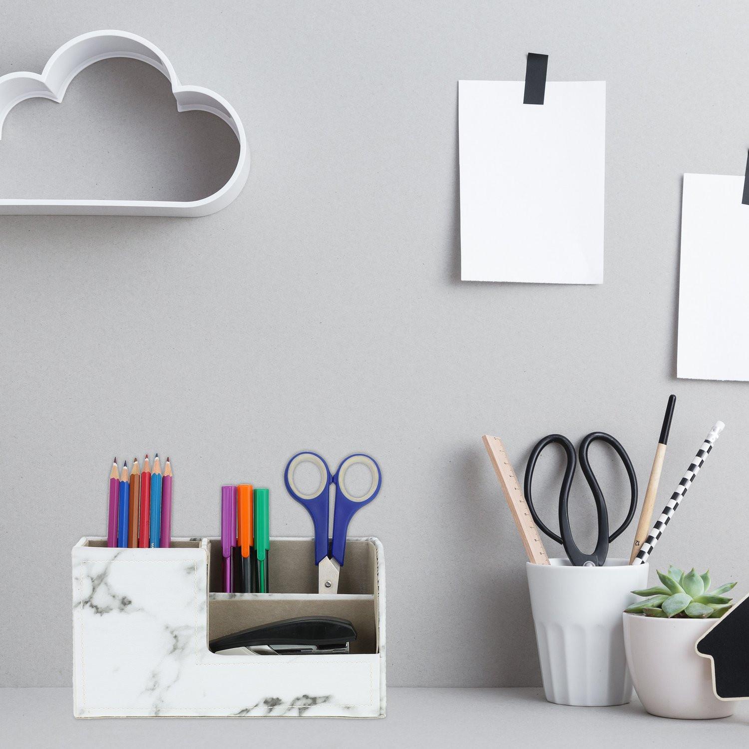 Northix Schreibtisch-Organizer in Marmoroptik