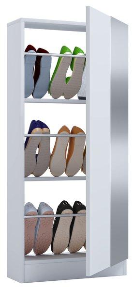 VCM Holz Schuhschrank Schuhkommode Schuhregal Schuhständer Fulisa L Spiegel