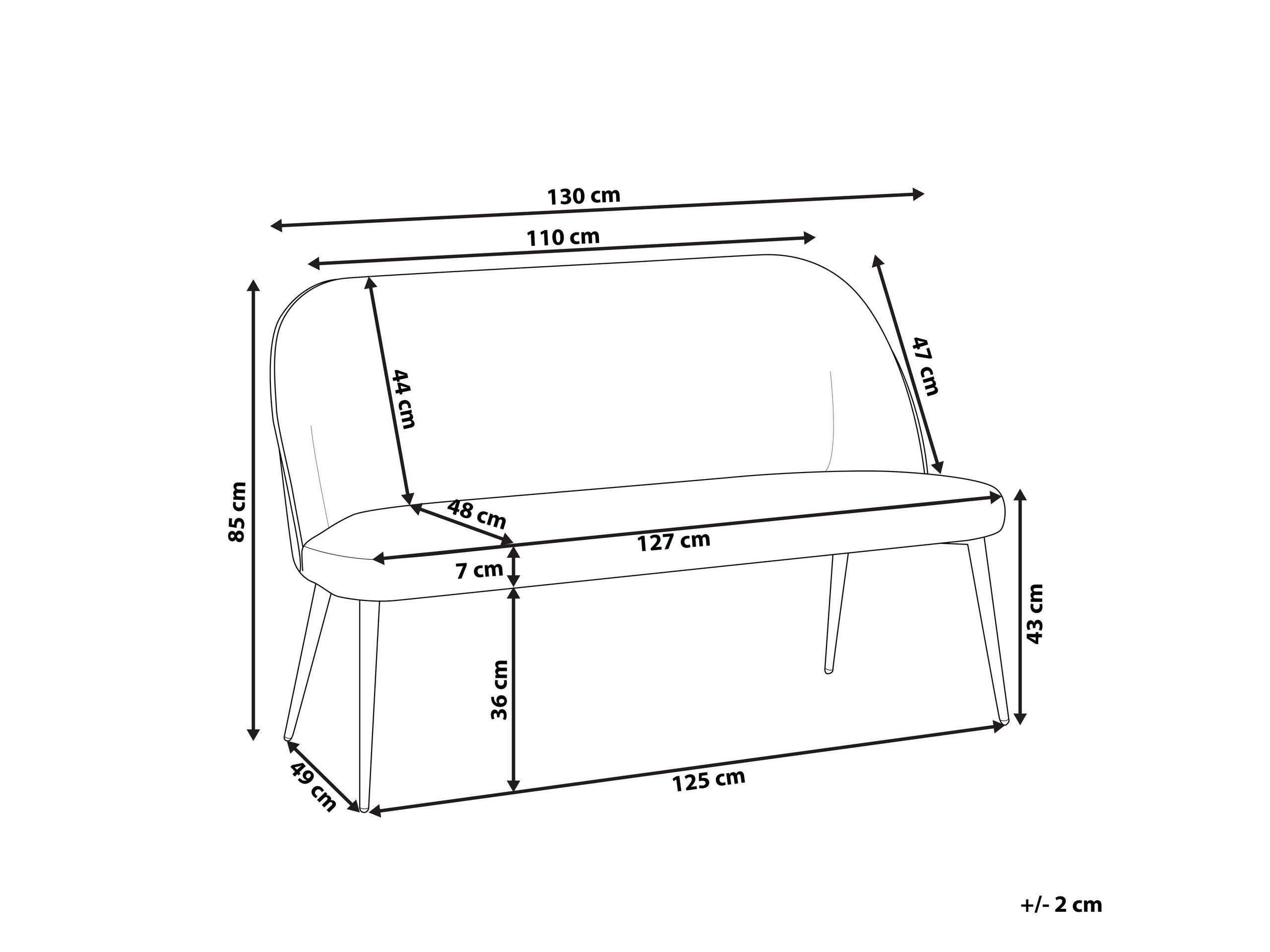 Beliani 2 Sitzer Sofa aus Polyester Modern OSBY
