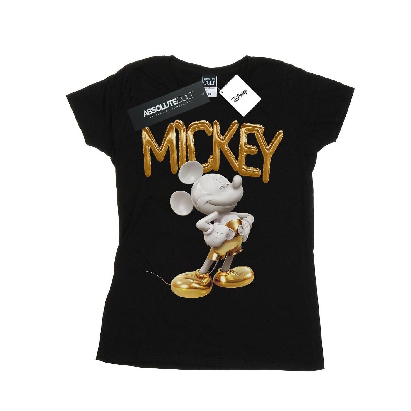 Disney Mickey Mouse Gold Balloon Print T-Shirt
