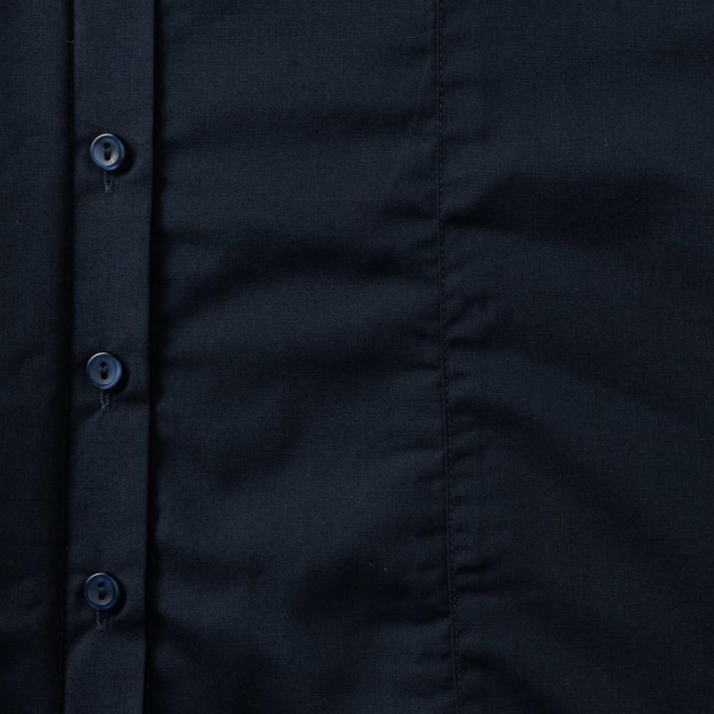 Russell Collection Popelin Langarm Pflegeleichte Taillierte Bluse