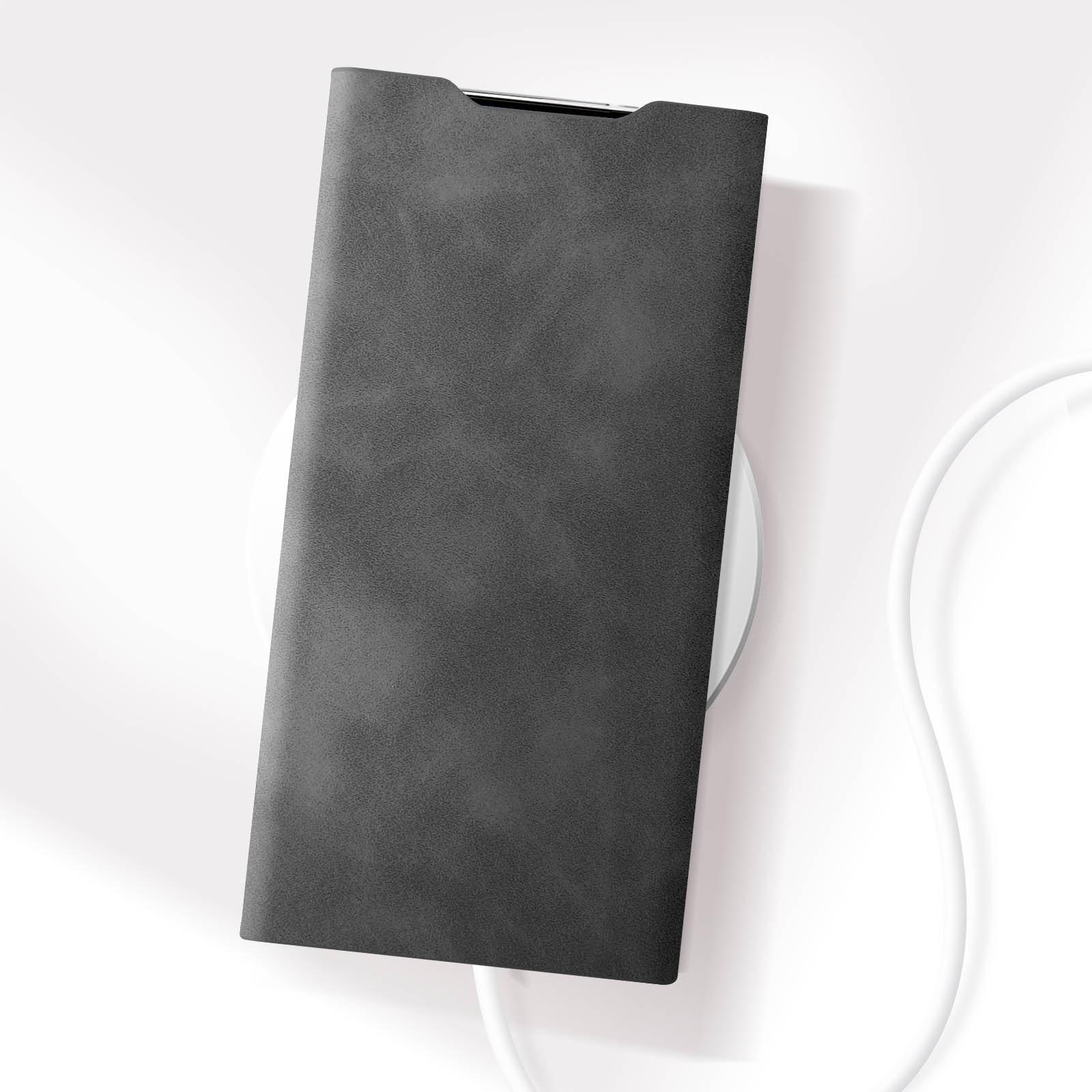 Avizar Kunstlederetui Galaxy S24 Ultra Schwarz