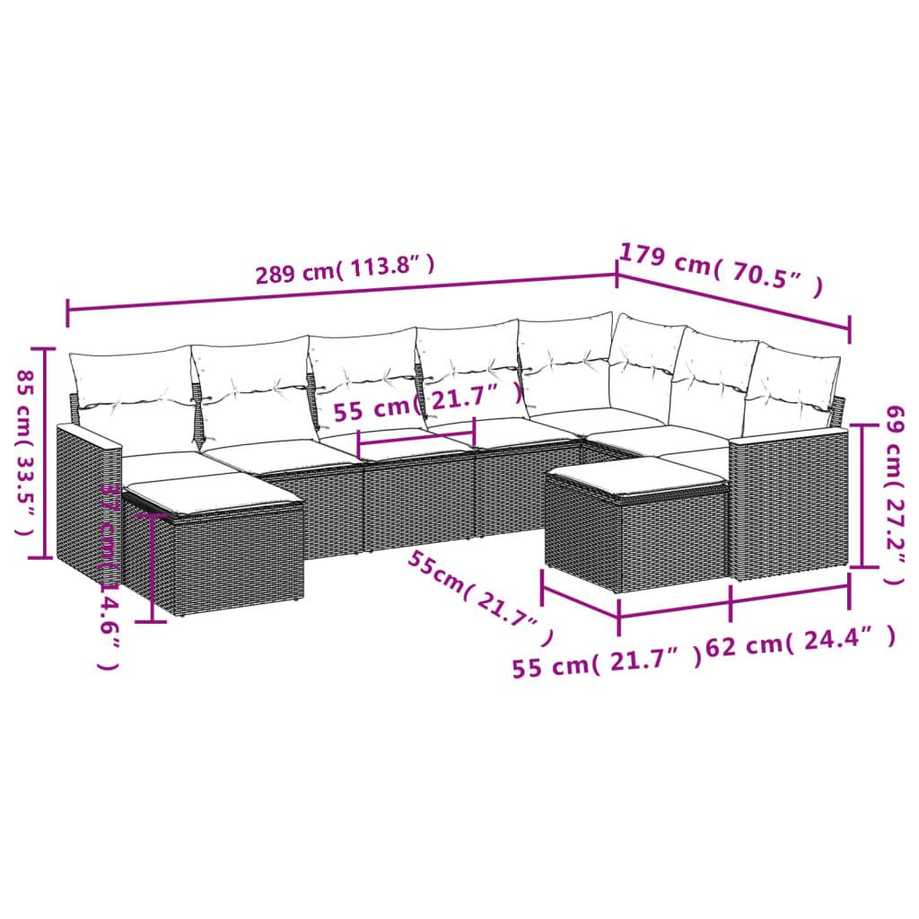 VidaXL Garten sofagarnitur poly-rattan