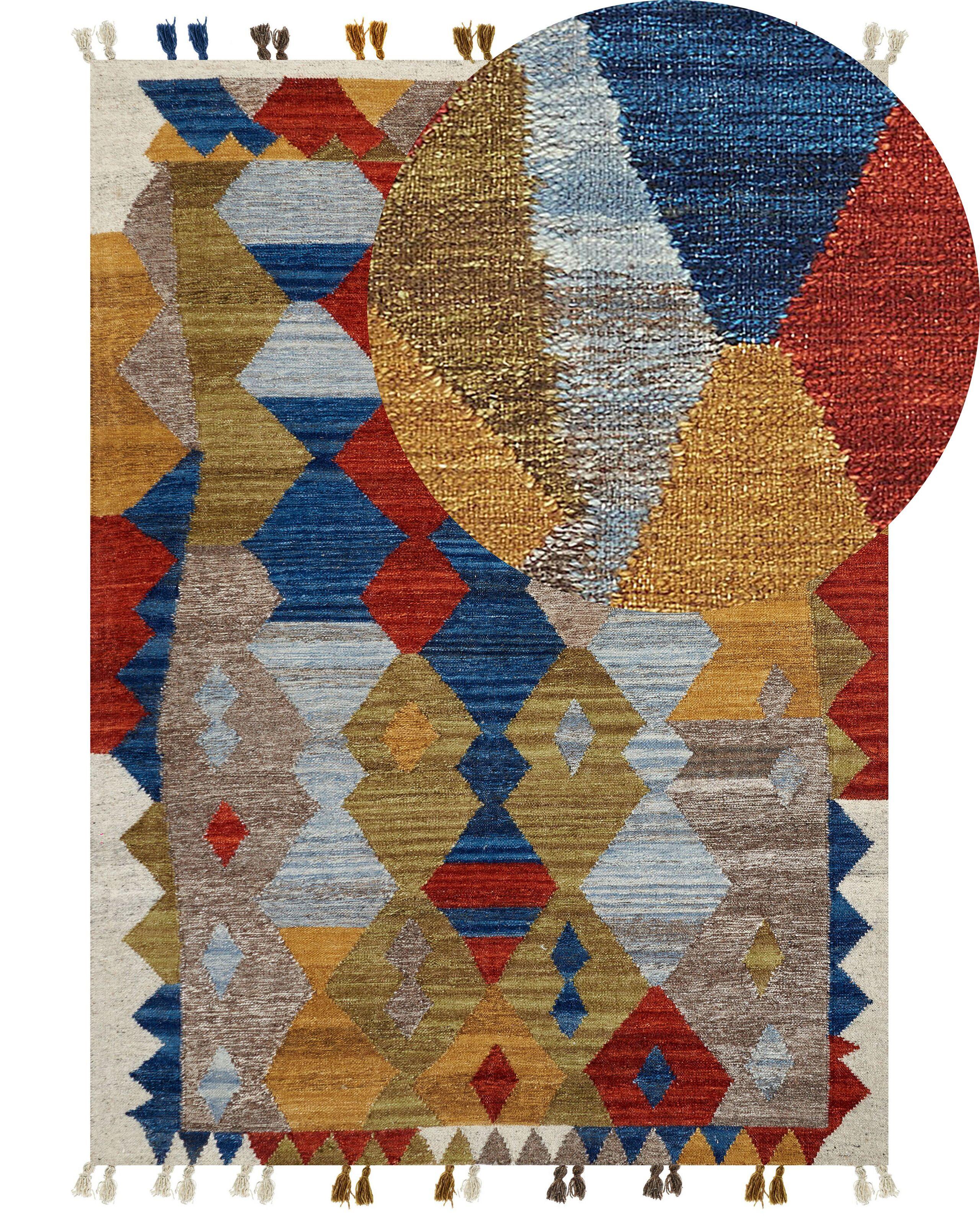 Beliani Teppich aus Wolle Boho ARZAKAN