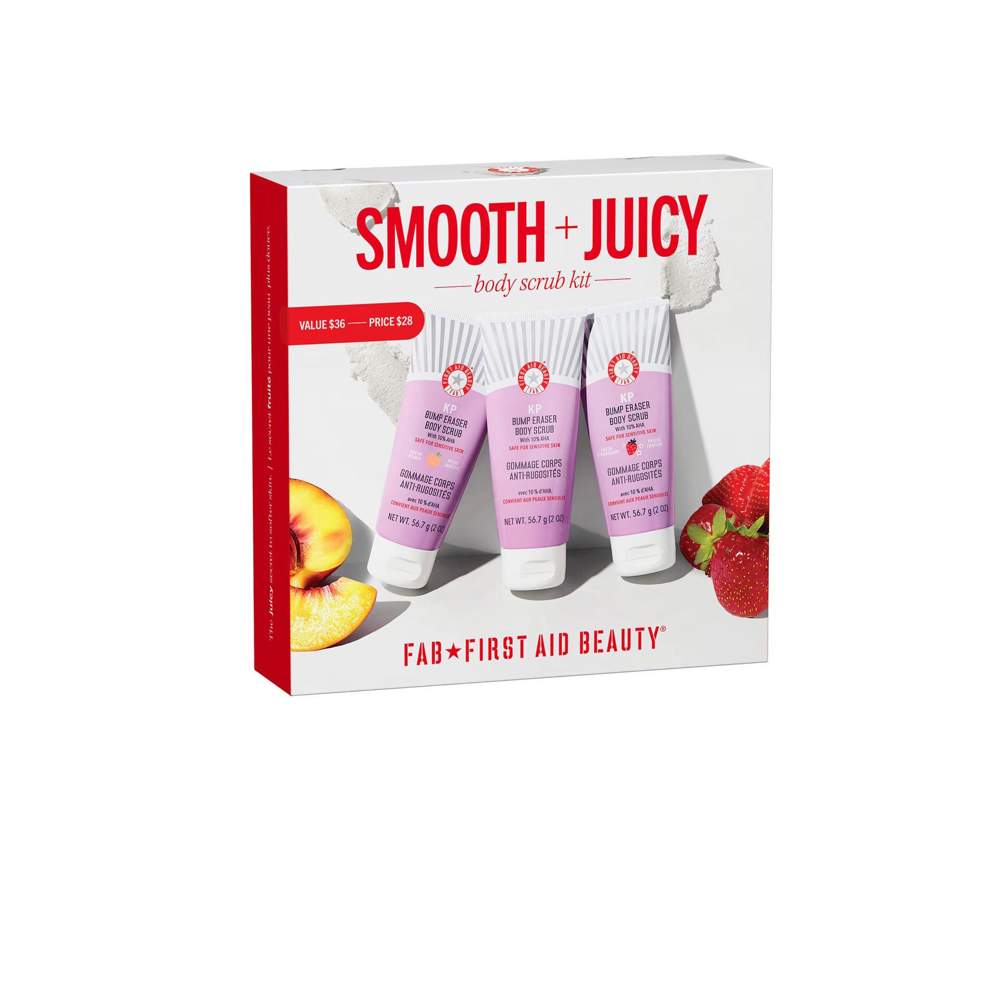 FIRST AID BEAUTY Smooth + Juicy Scrub Kit - Körperpeeling-Set gegen Keratosis pilaris