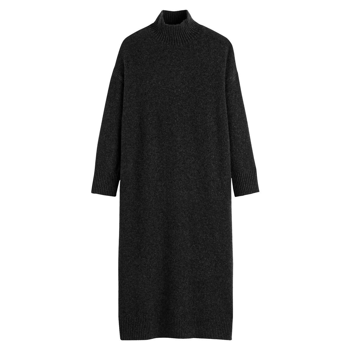 La Redoute Collections Langärmeliges Strickkleid mit geradem Schnitt