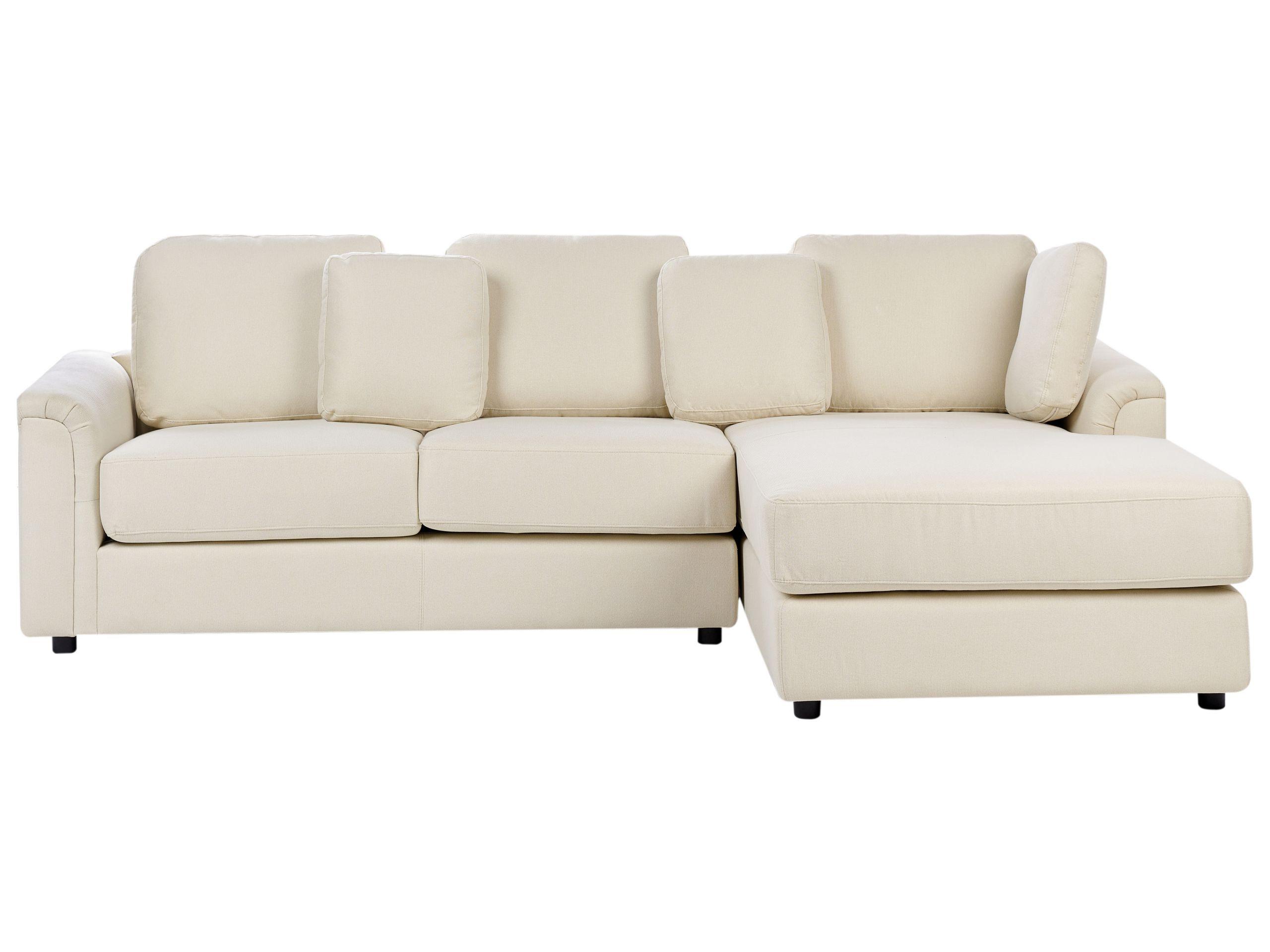 Beliani Linksseitiges Ecksofa aus Polyester Klassisch KOHLO