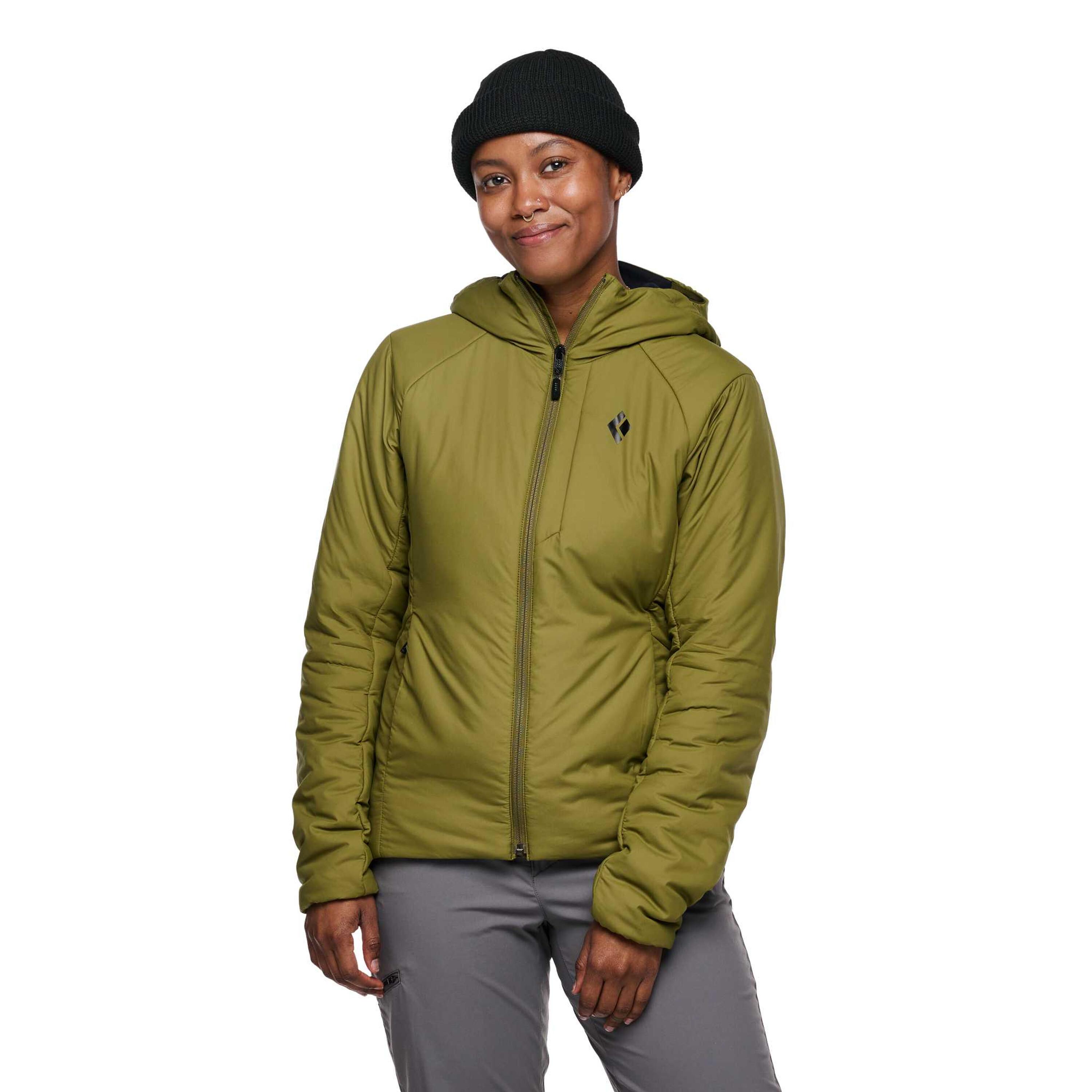 Black Diamond hoodie damen back diamond first ight strech