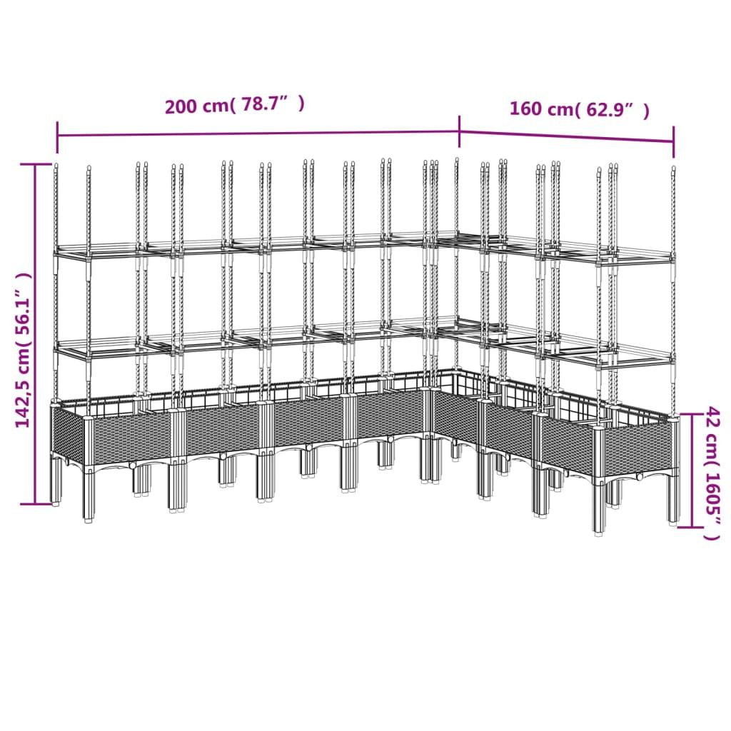 VidaXL Pflanzgefäß polypropylen
