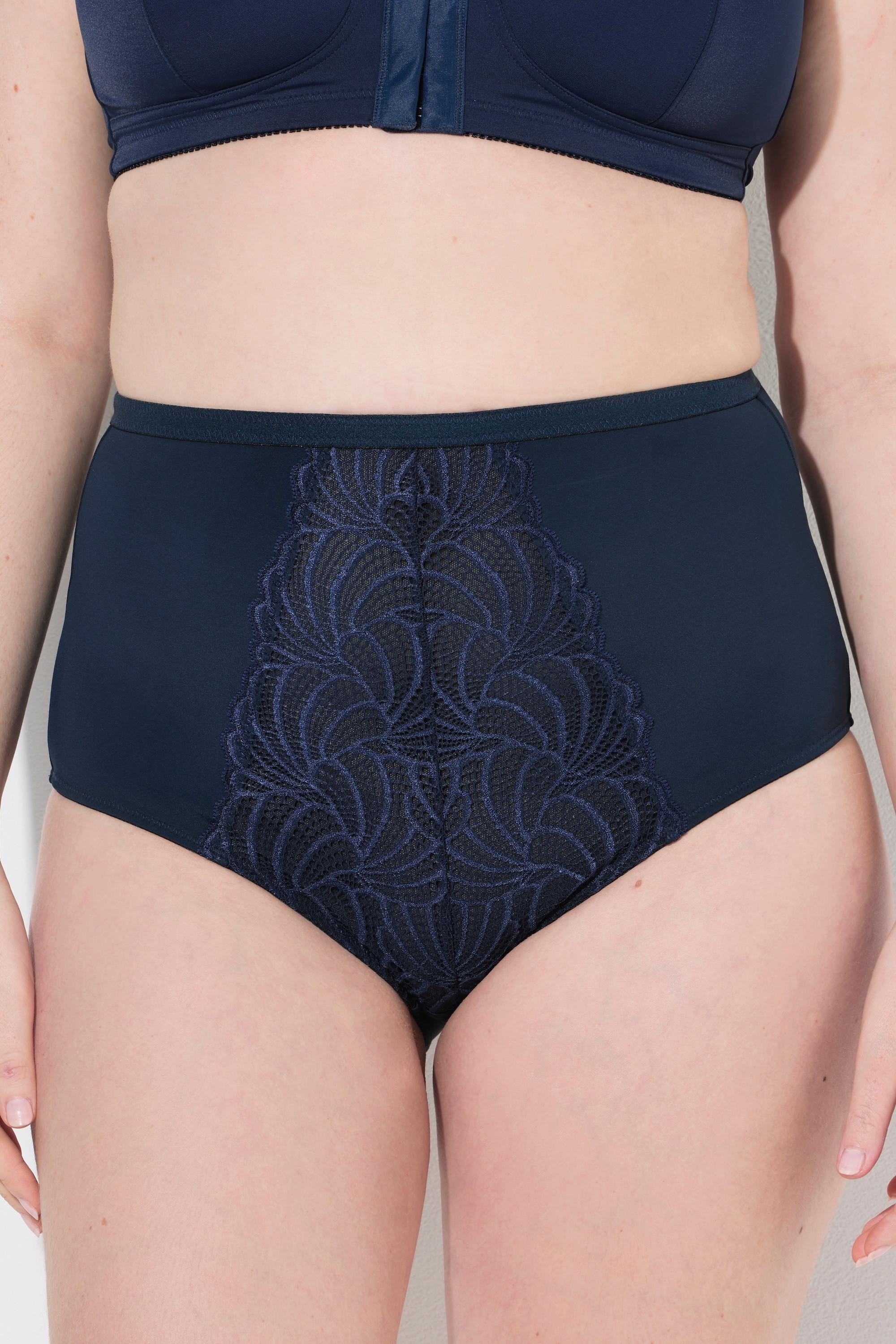 Ulla Popken Shaping-Maxislip, unterlegte Spitze, High Waist