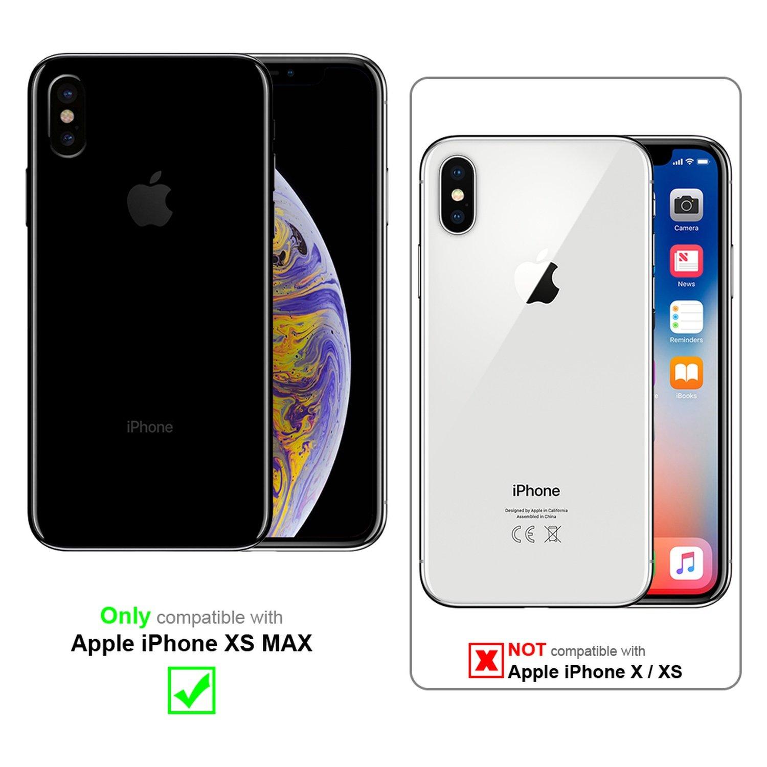 Cadorabo Hülle für Apple iPhone XS MAX Spiegel Standfunktion 360 Grad Schutz