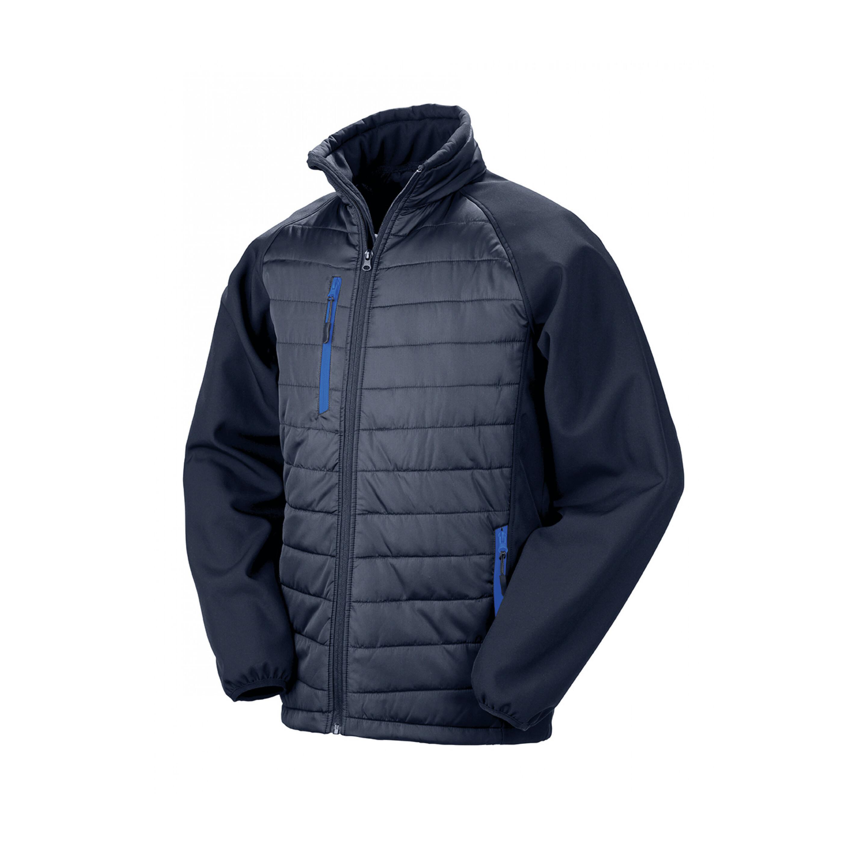 Result recycelte daunenjacke softshell black copass softshell