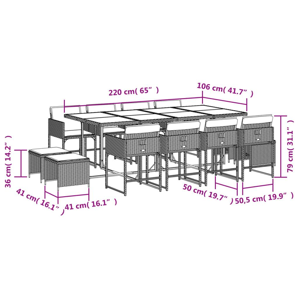 VidaXL Garten essgruppe poly-rattan