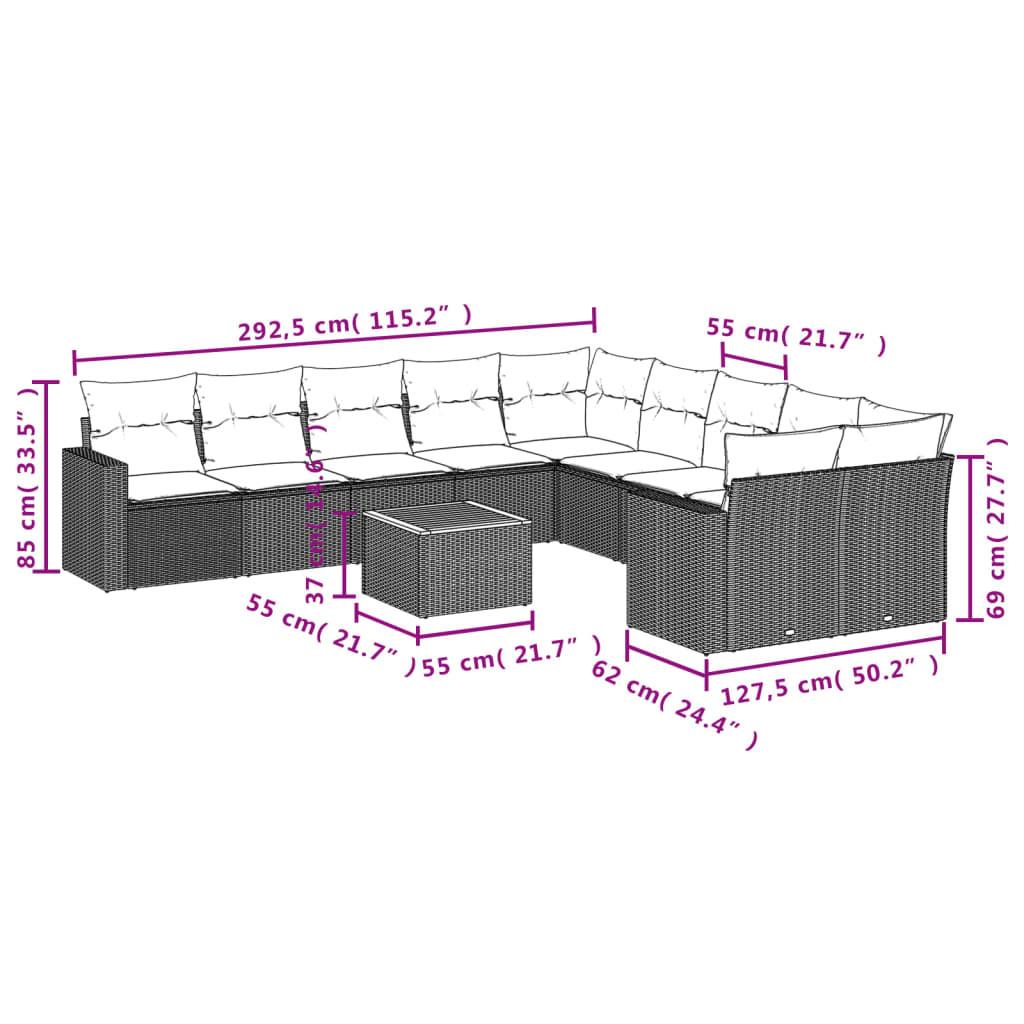 VidaXL Garten sofagarnitur poly-rattan