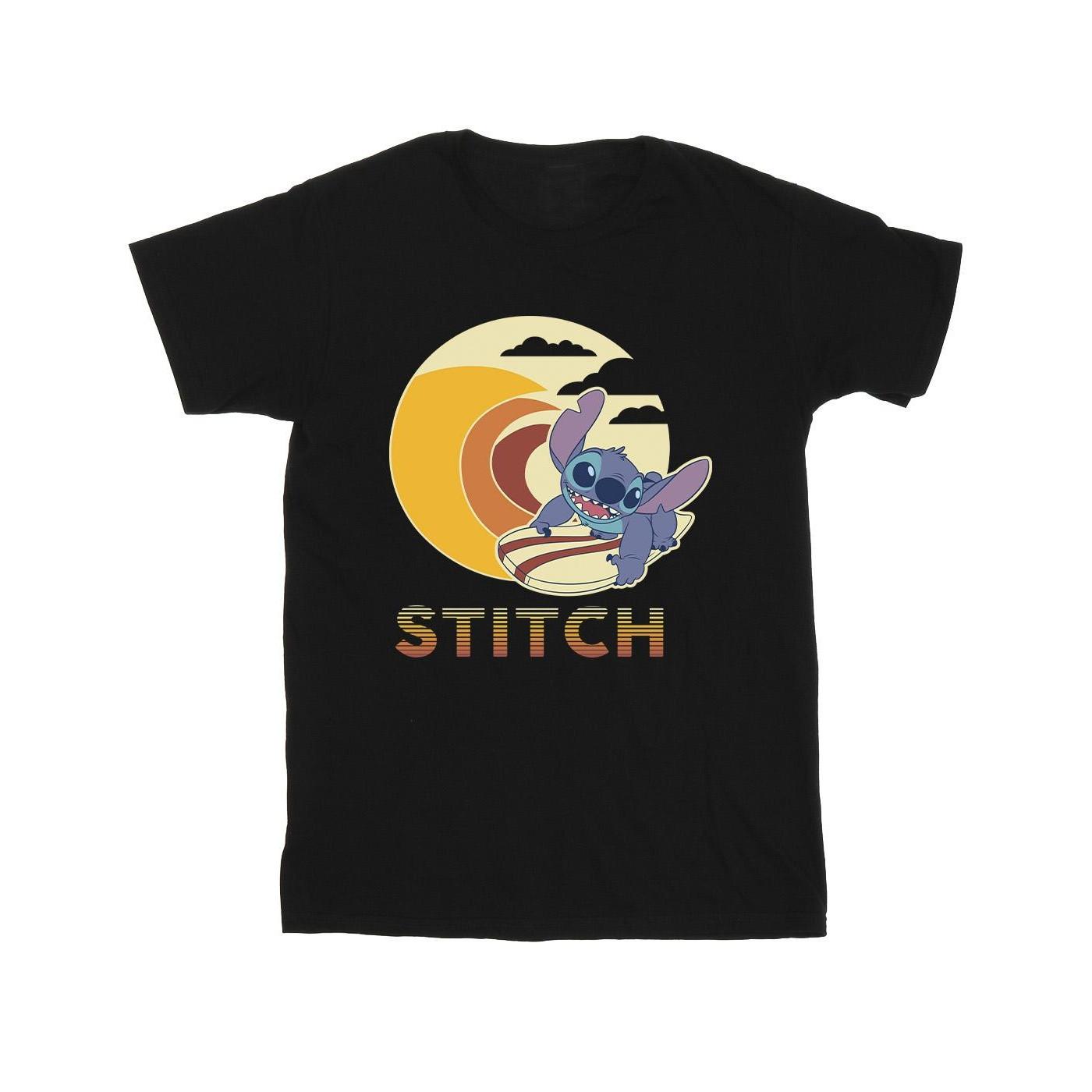 Disney Stitch Surfing Grafik-Print T-Shirt