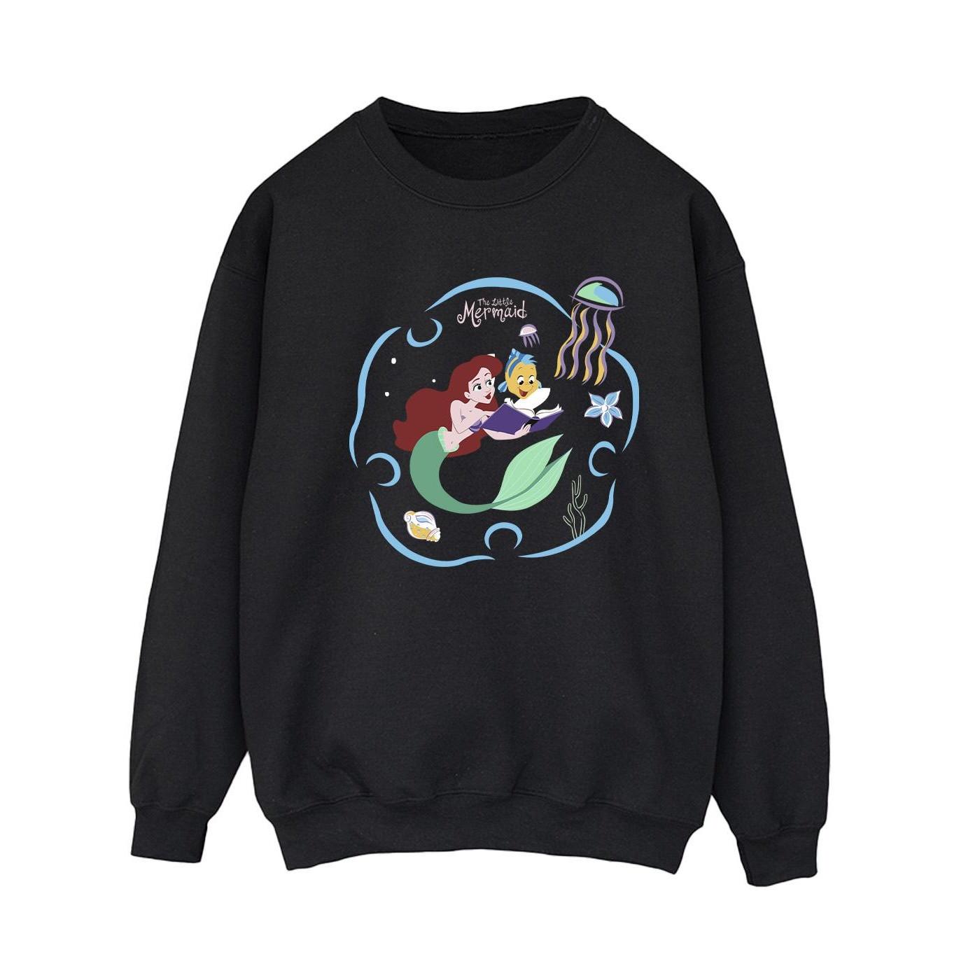 Disney The Little Mermaid Reading A Book Sweatshirt