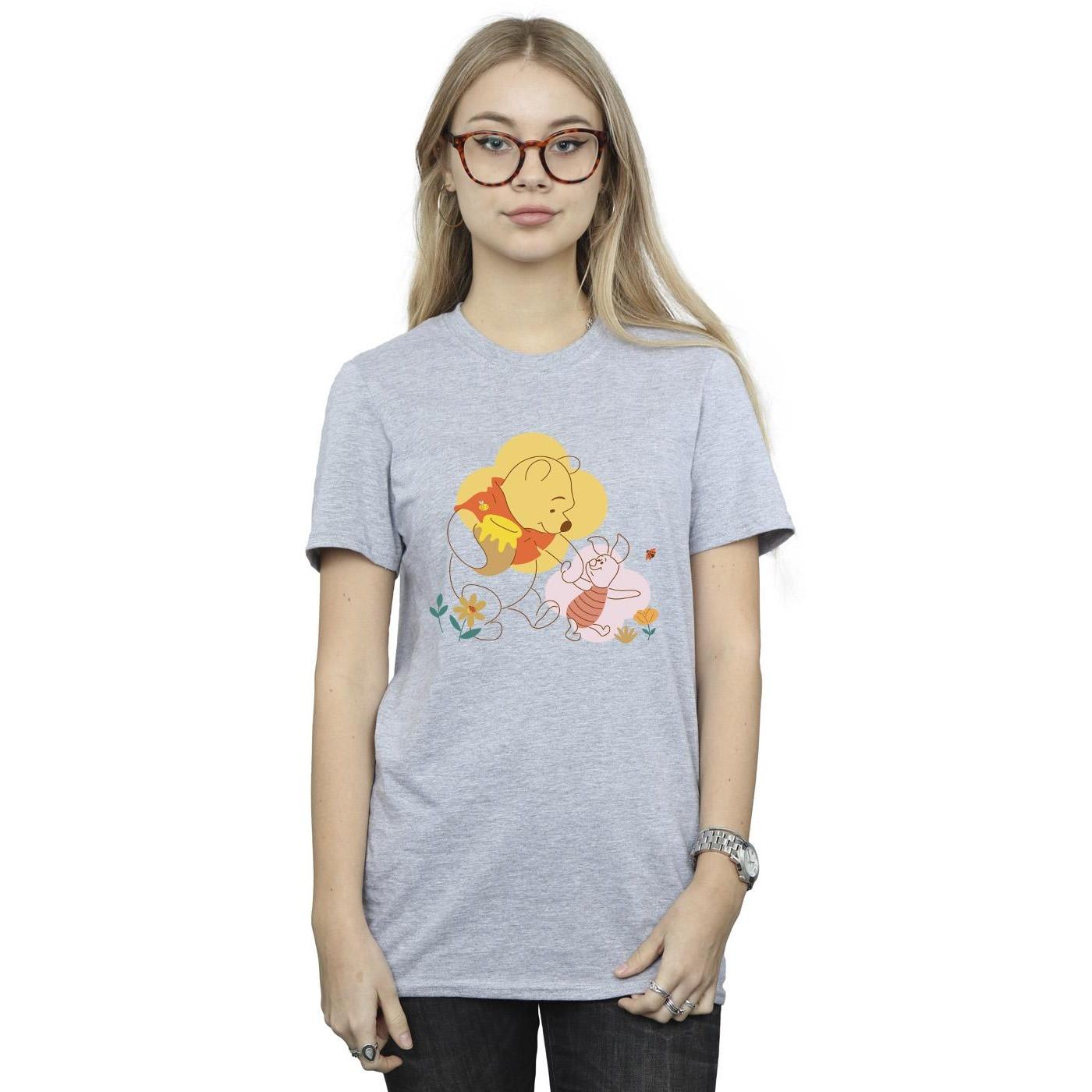Disney Winnie Puuh und Ferkel bedrucktes T-Shirt
