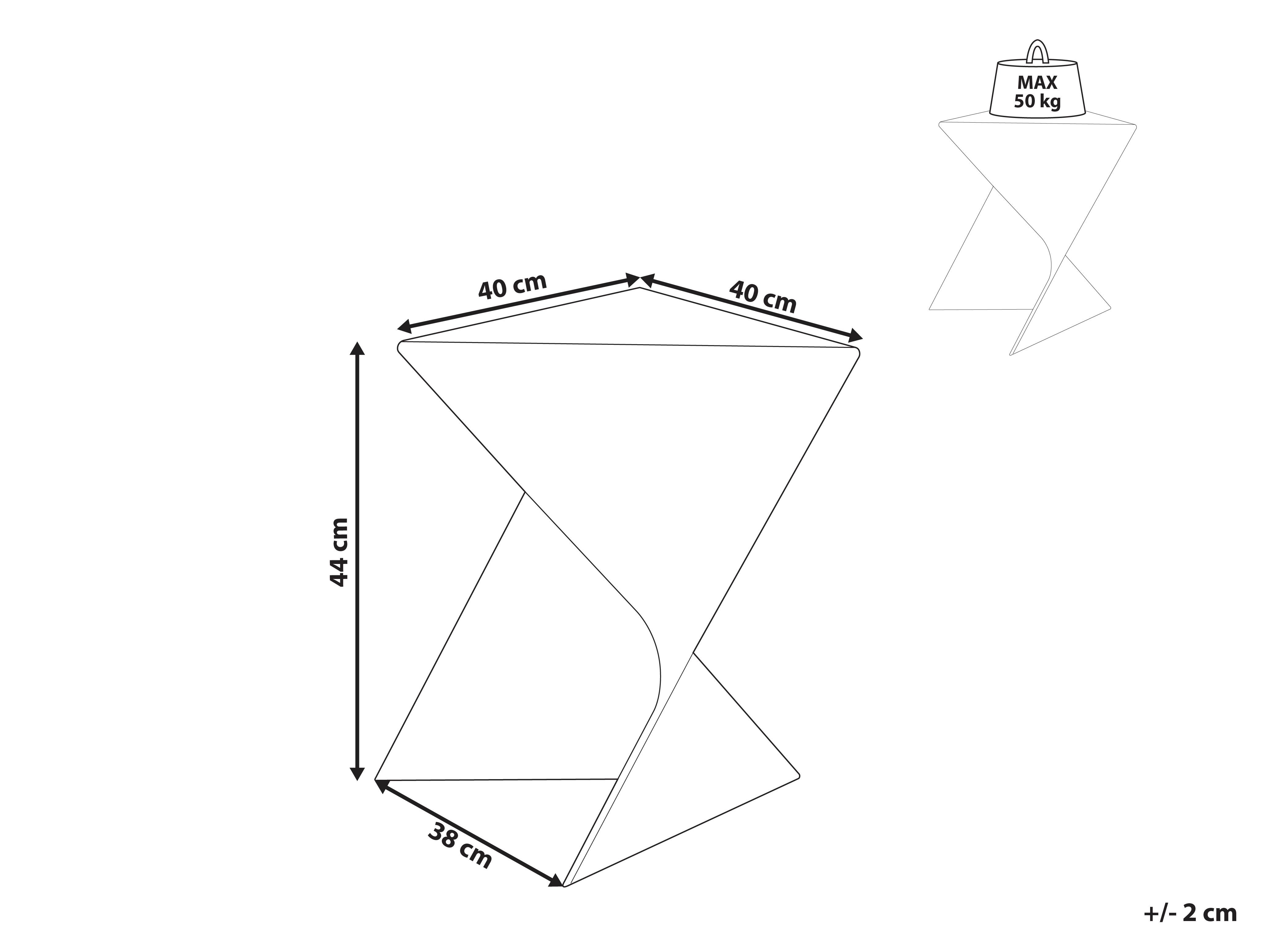 Beliani Beistelltisch aus Kunststoff Retro PECOS