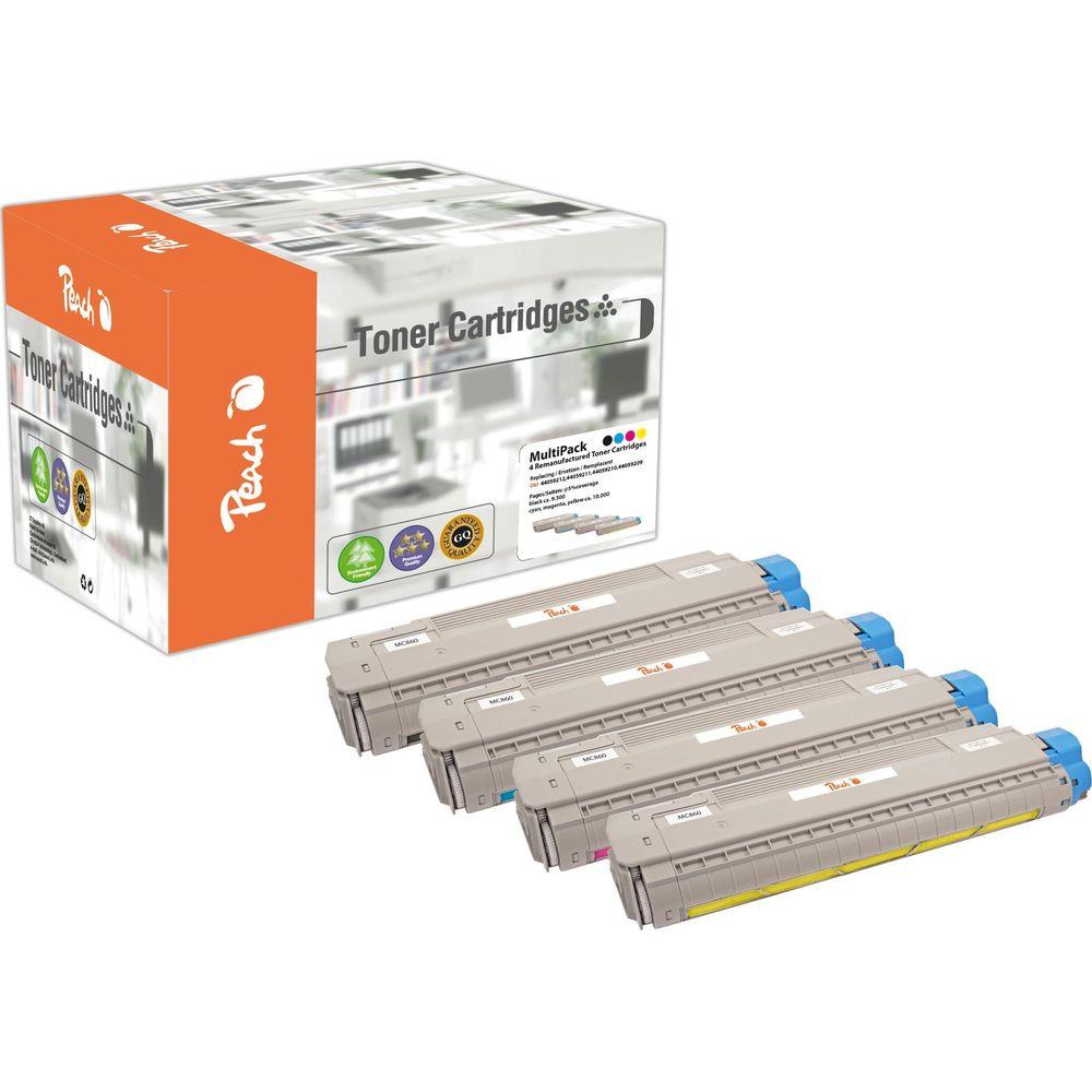 Peach TONERSET OKI MC860-SERIES BK, C, M, Y