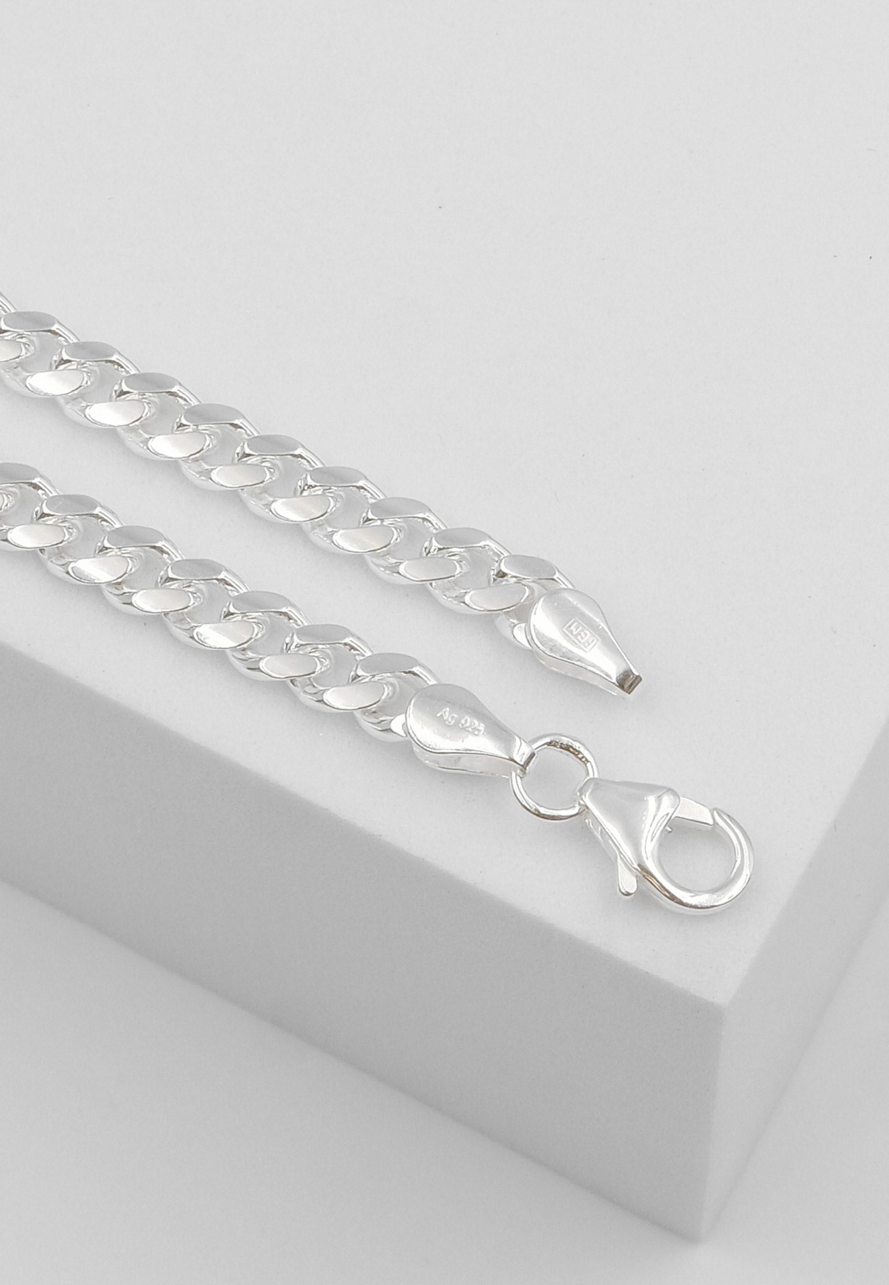 MUAU Schmuck Collier Panzer Silber 925, 4.5mm, 60cm