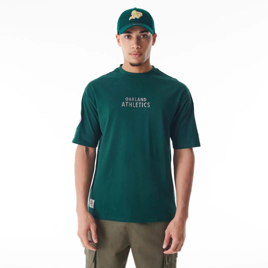NEW ERA Oakland Athletics MLB Tartan Infill Oversize T-Shirt