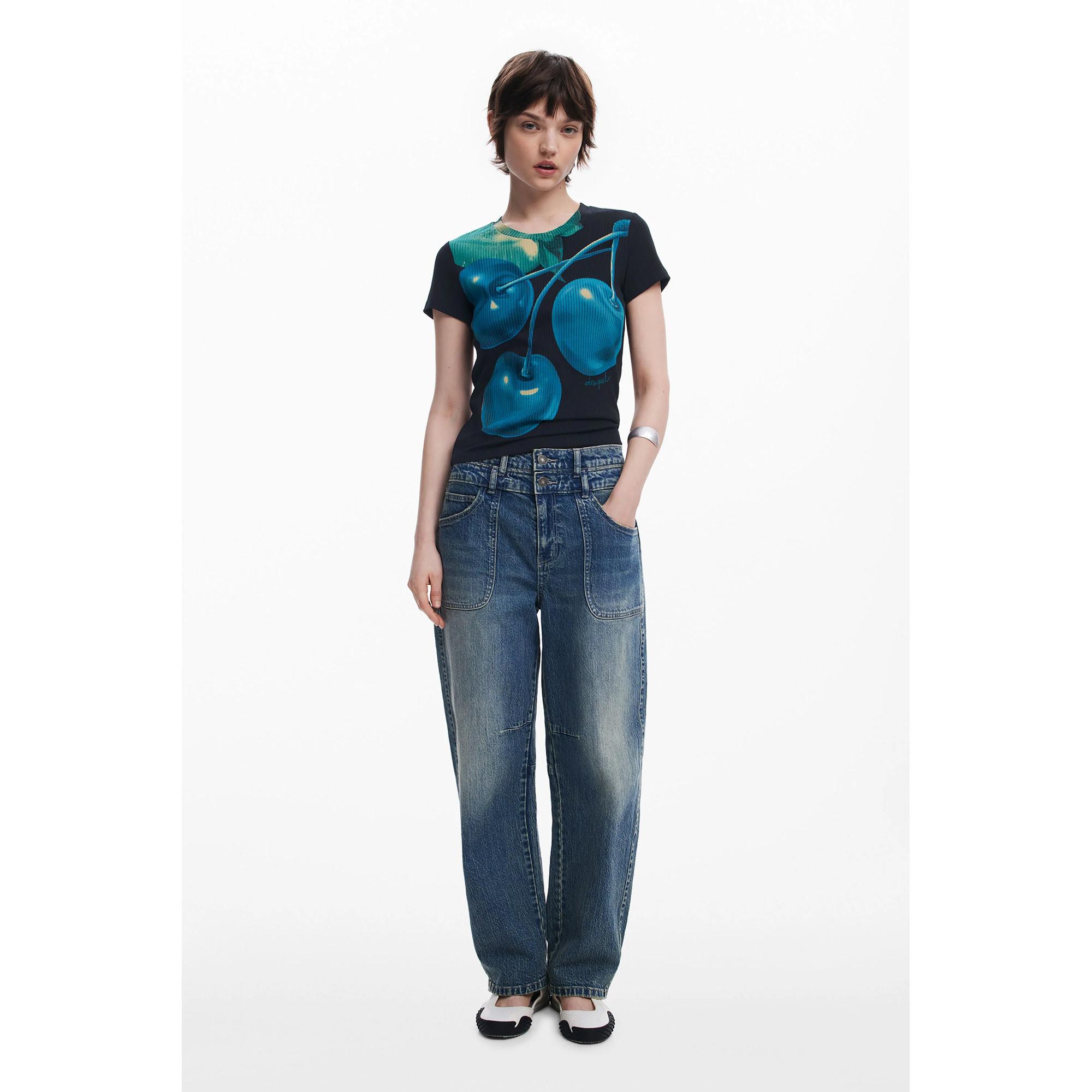 Desigual T-Shirt mit Frucht-Print
