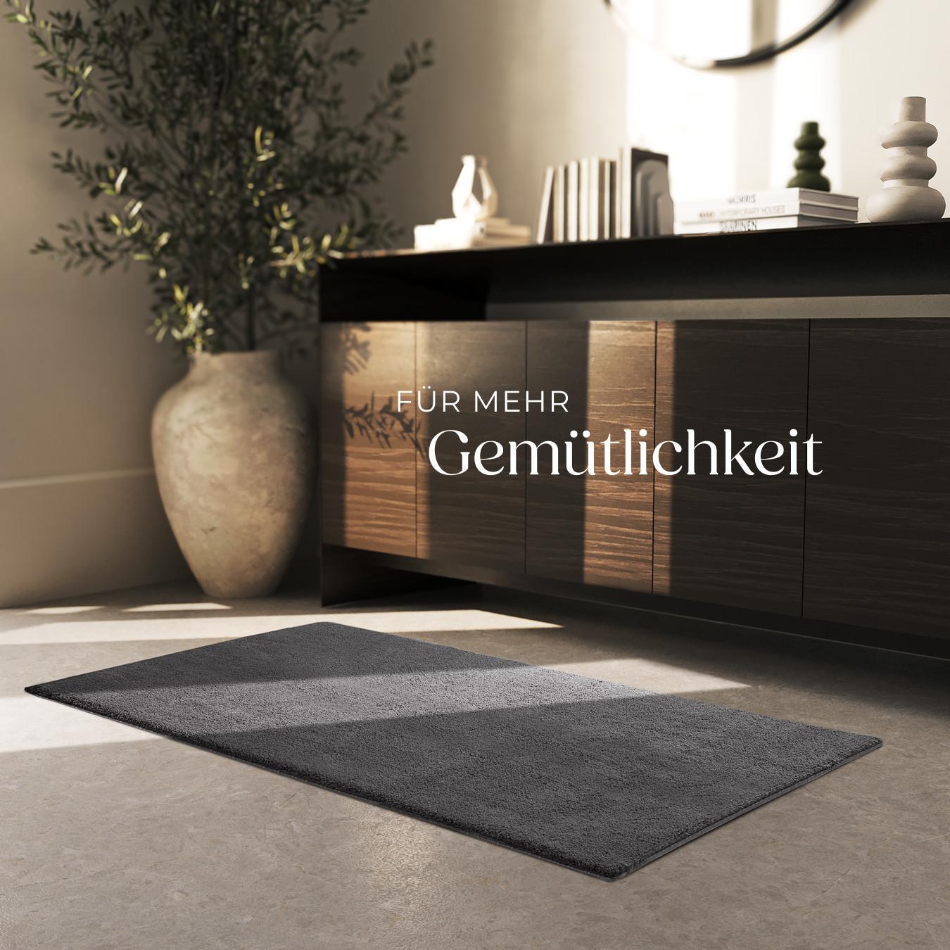 Tectake Kurzflorteppich Soft Zone 80 x 150 cm